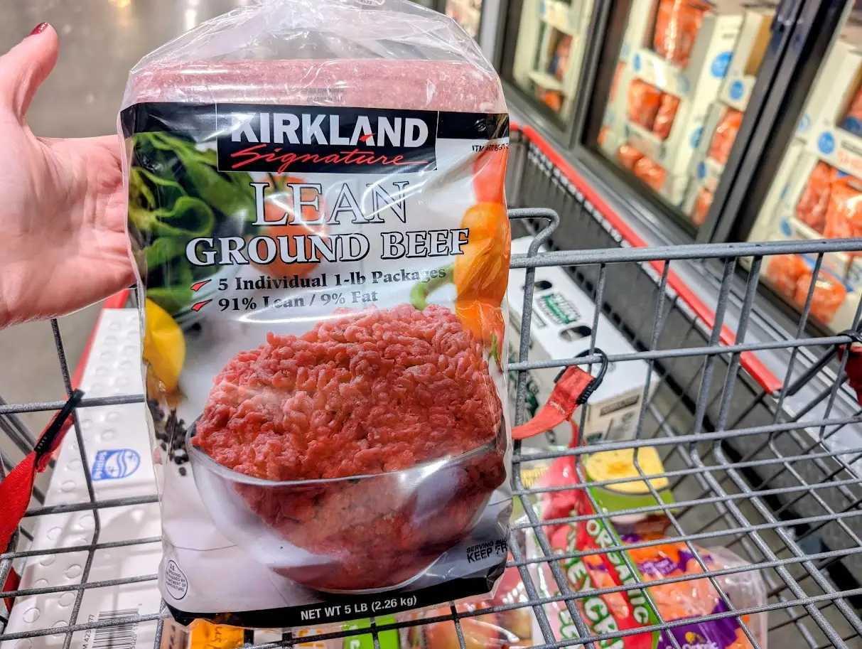 Kirkland Signature ground beef  at Costco
