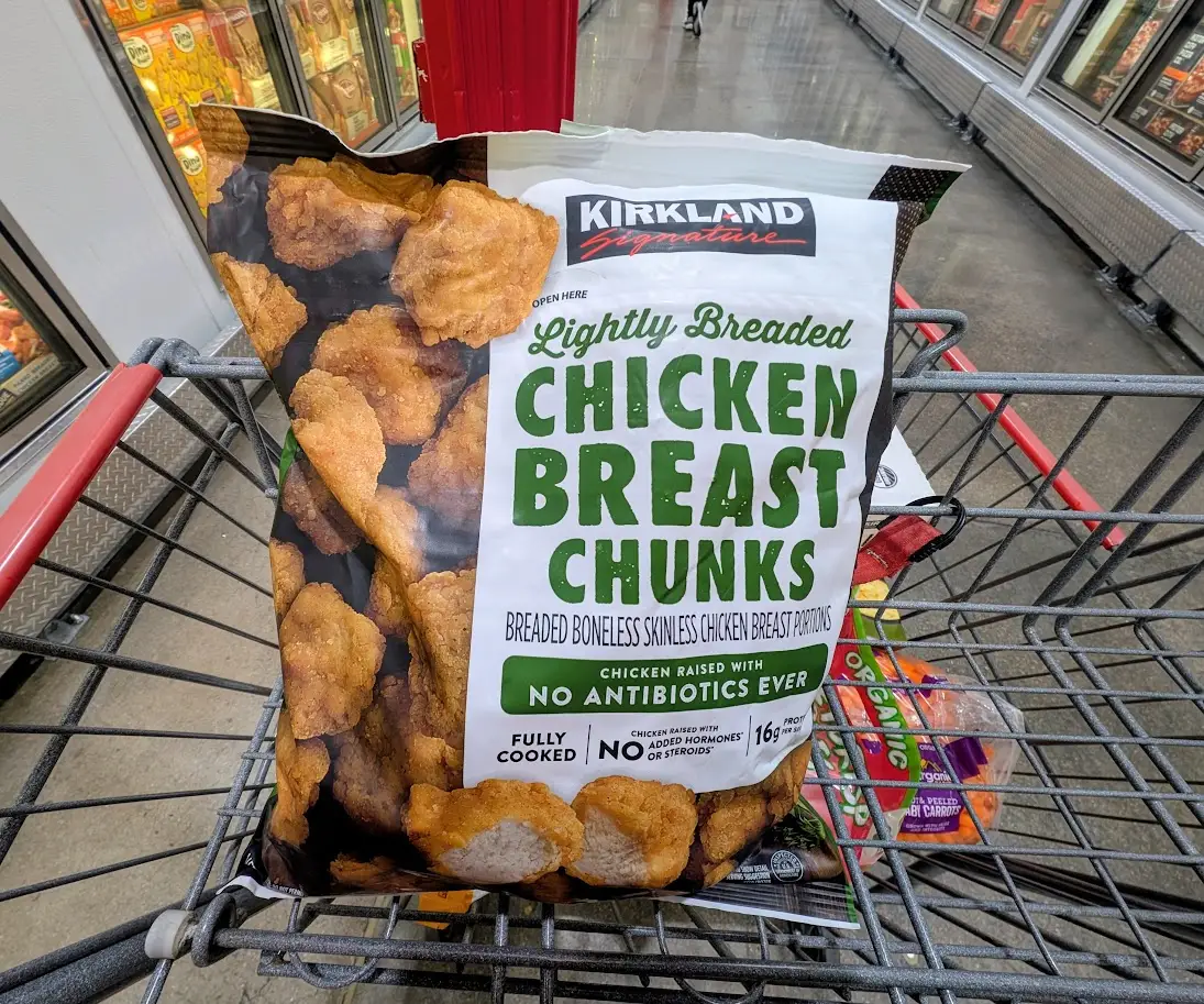 Kirkland Signature chicken breast chunks at Costco