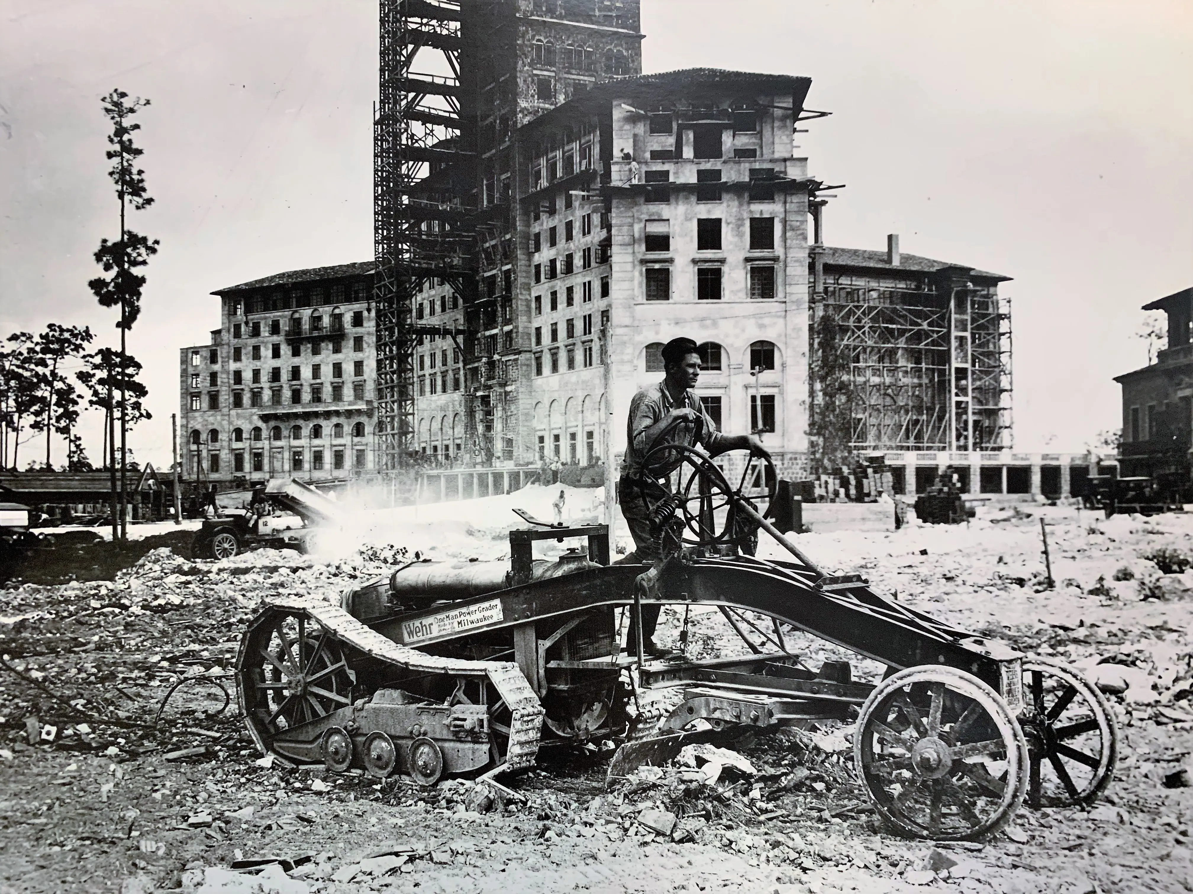 Construction of the Miami Biltmore Hotel in the 1920s