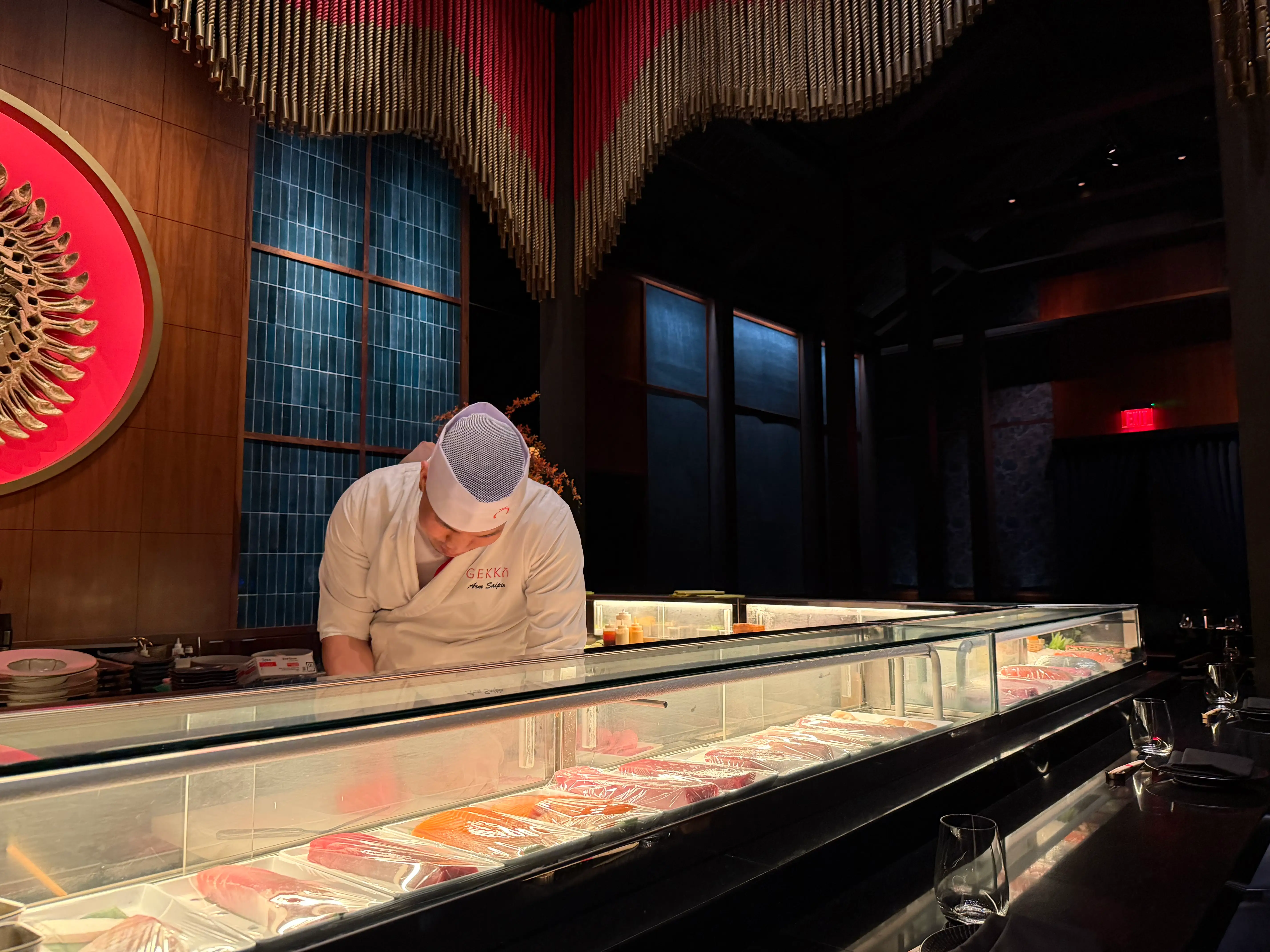 Chef's counter at Bad Bunny's restaurant in Miami, Gekko