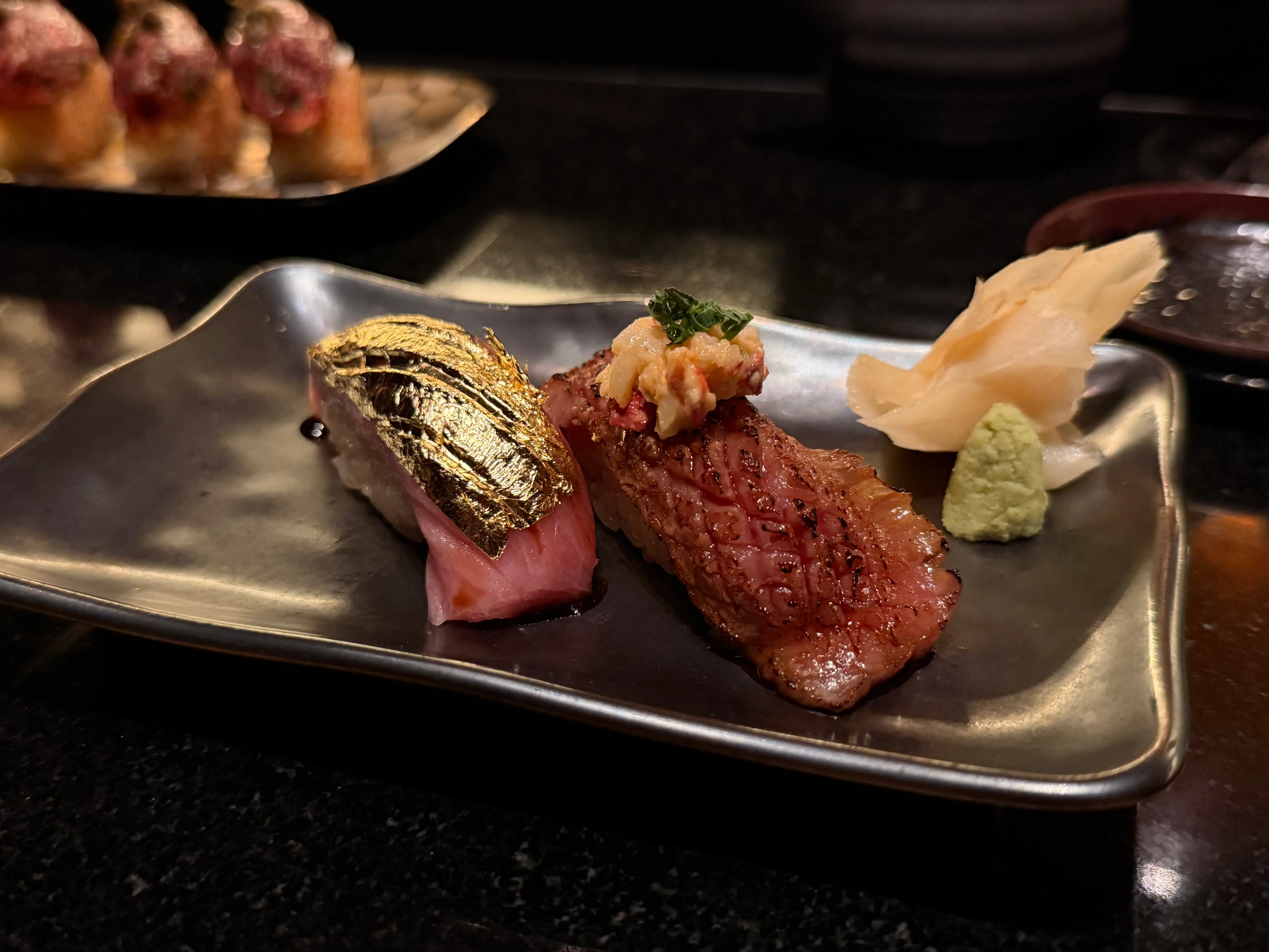 Nigiri at Bad Bunny's Gekko restaurant in Miami