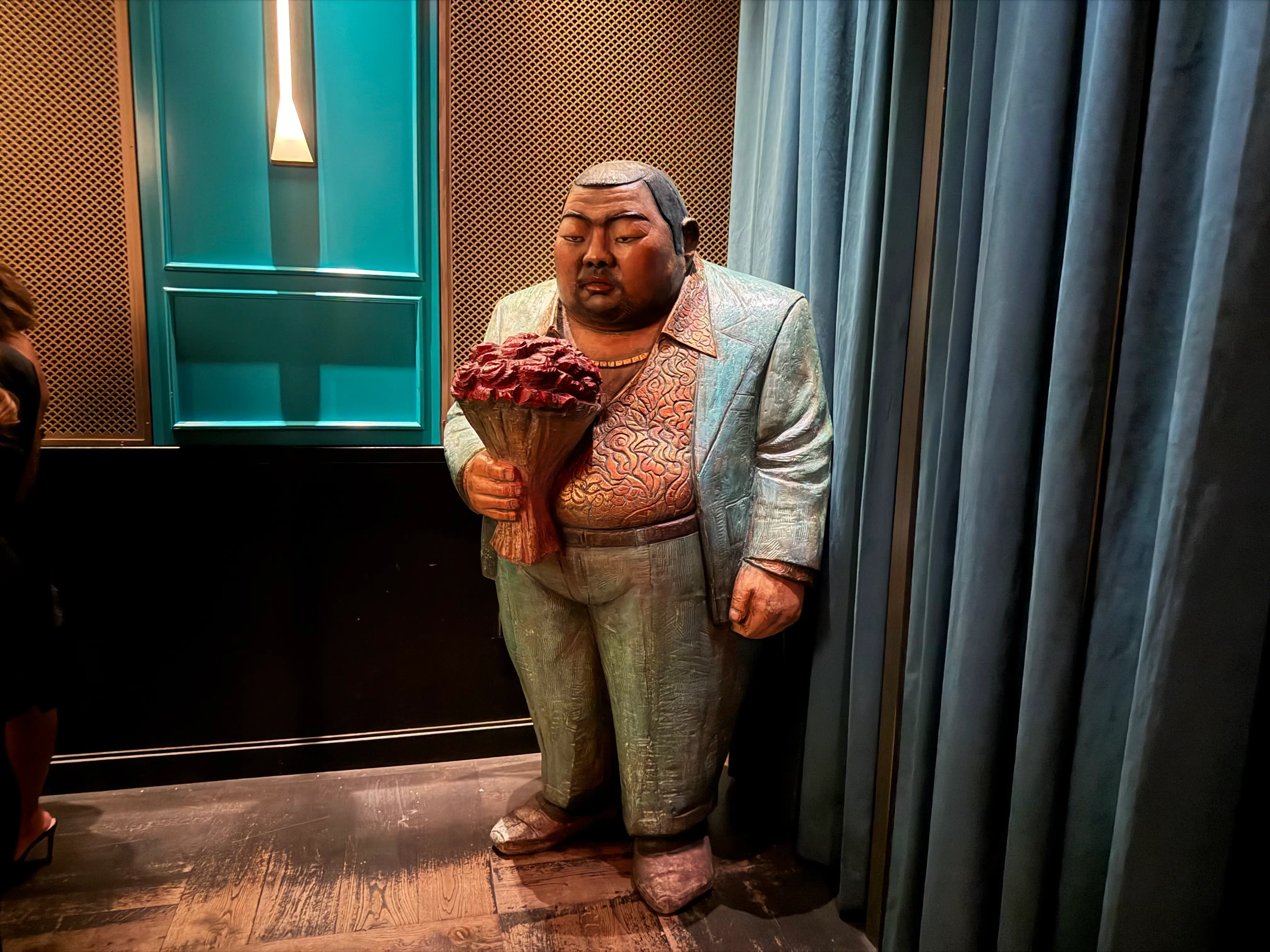 Sculpture at Bad Bunny's Miami Gekko restaurant