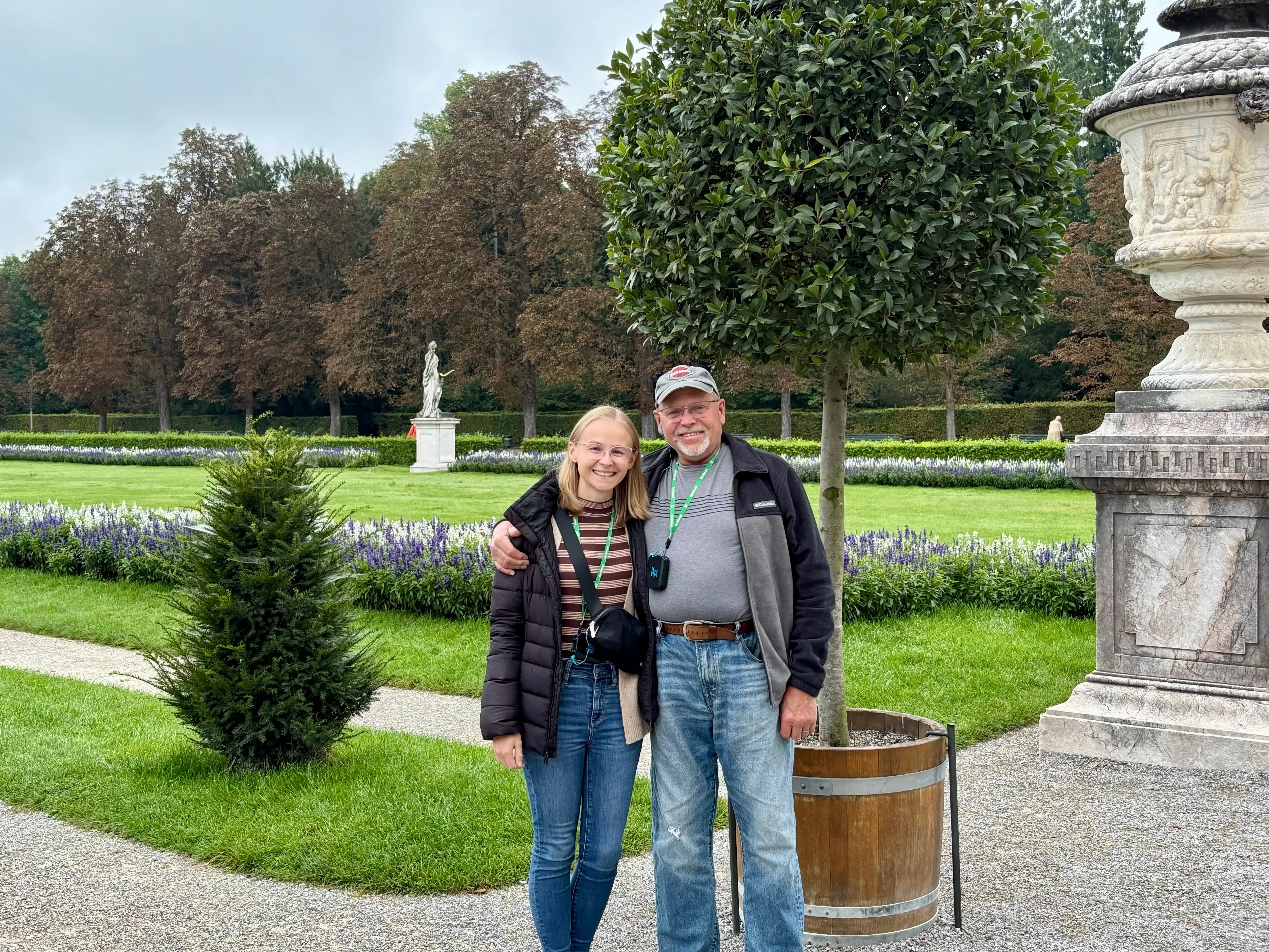The author and her dad posing together.