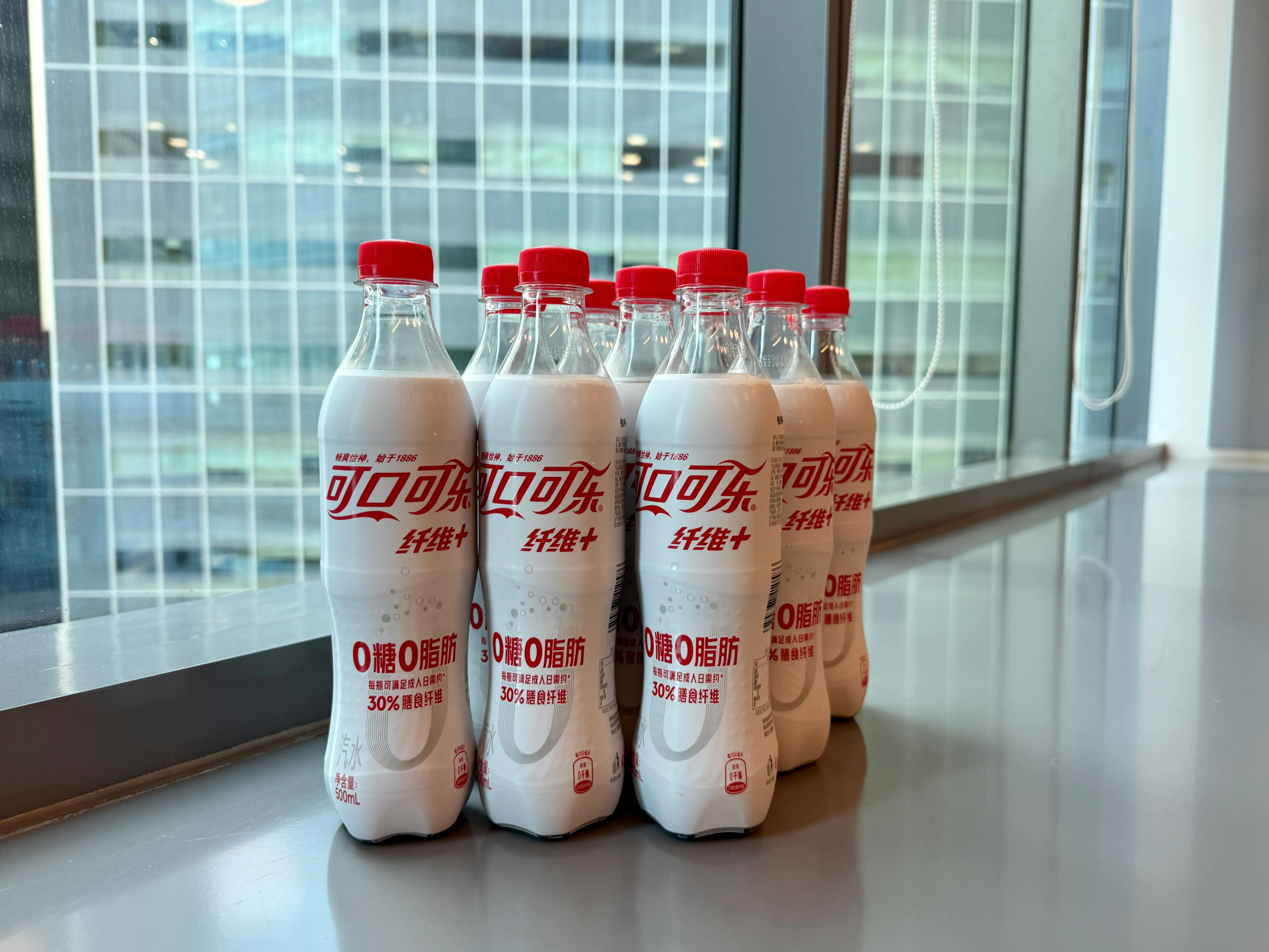 Bottles of the Diet Coke Fiber+