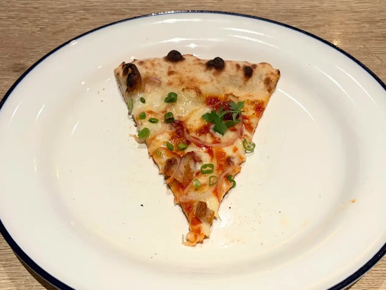 The mambo chicken pizza at Gordon Ramsay's Street Pizza in Dubai.