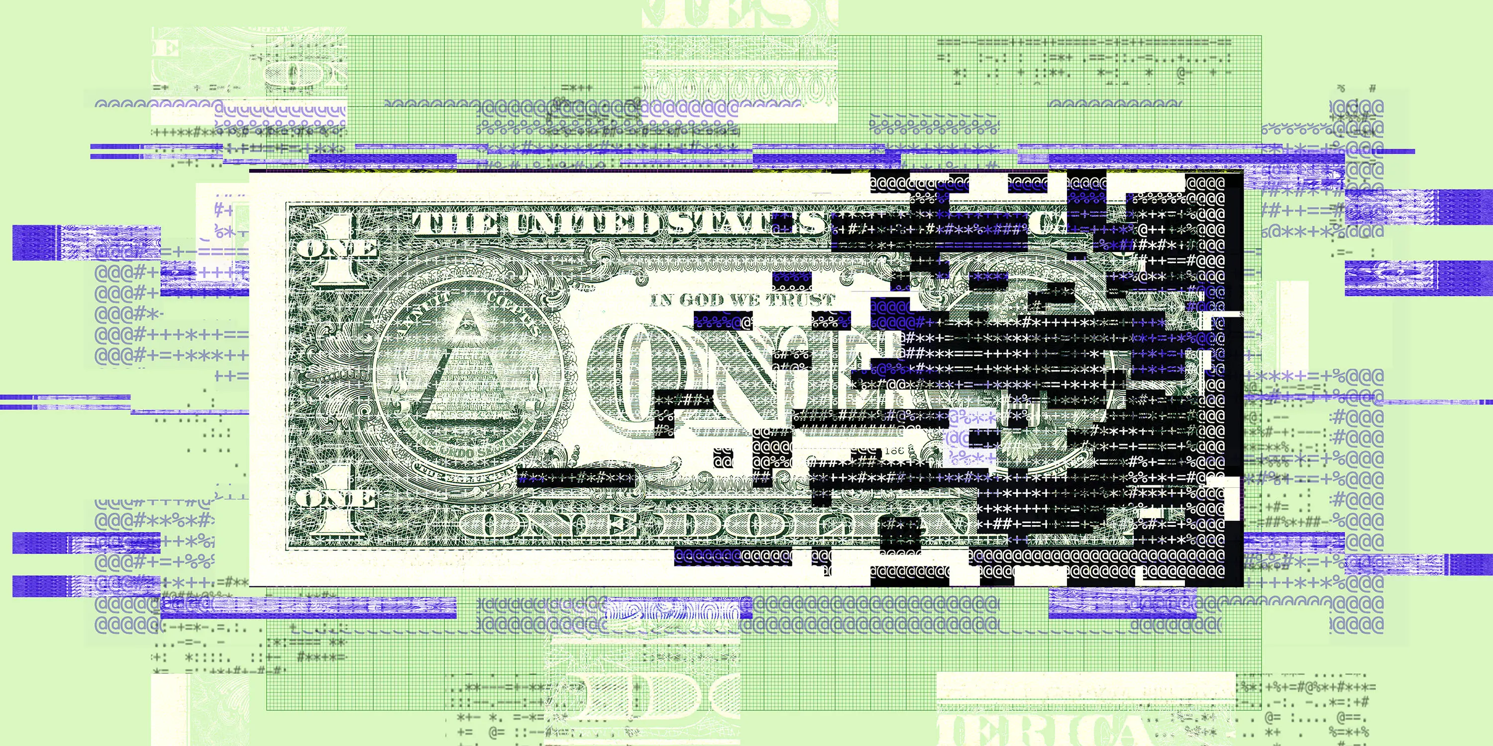 A glitchy $1 Bill