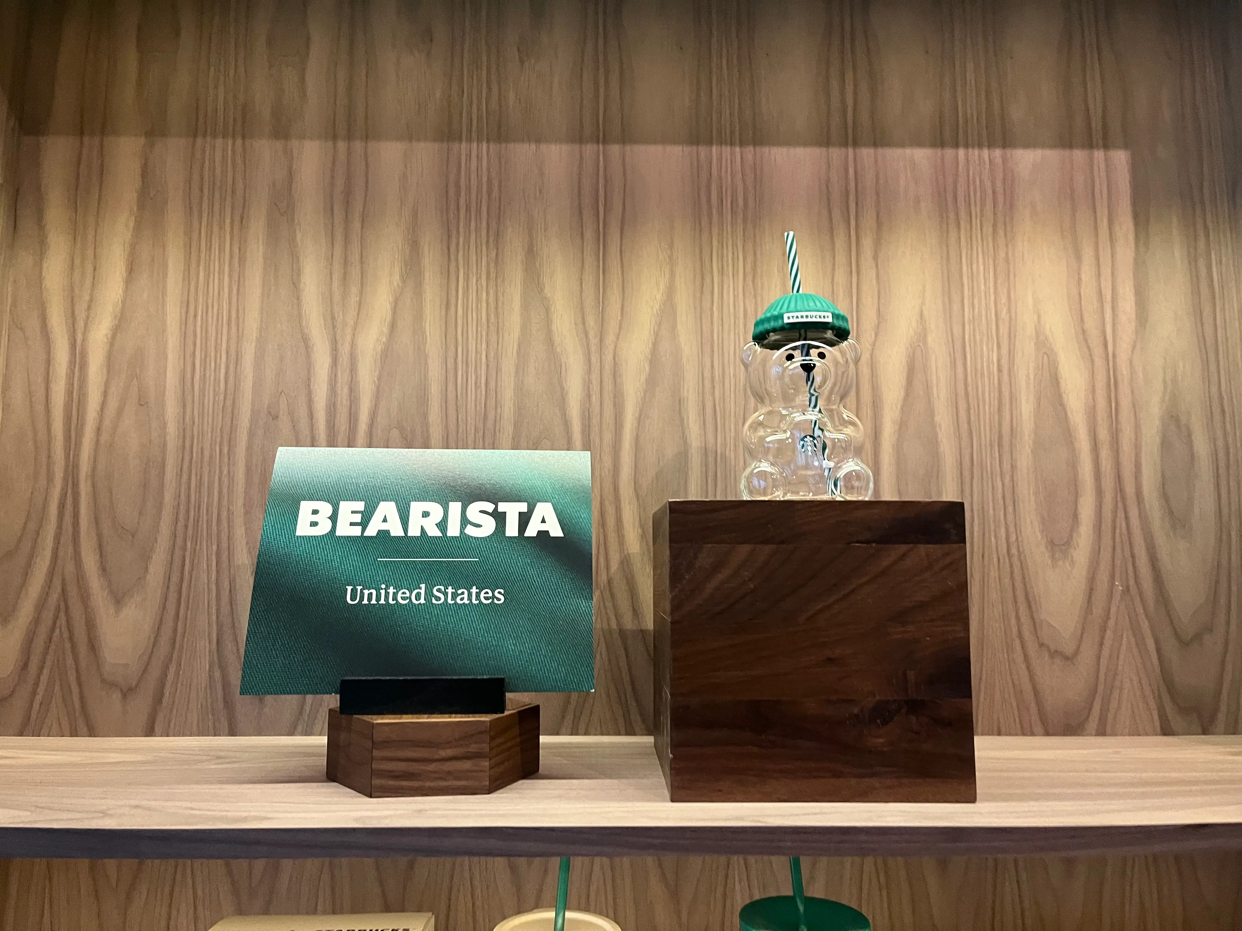 Starbucks displayed its famous Bearista.
