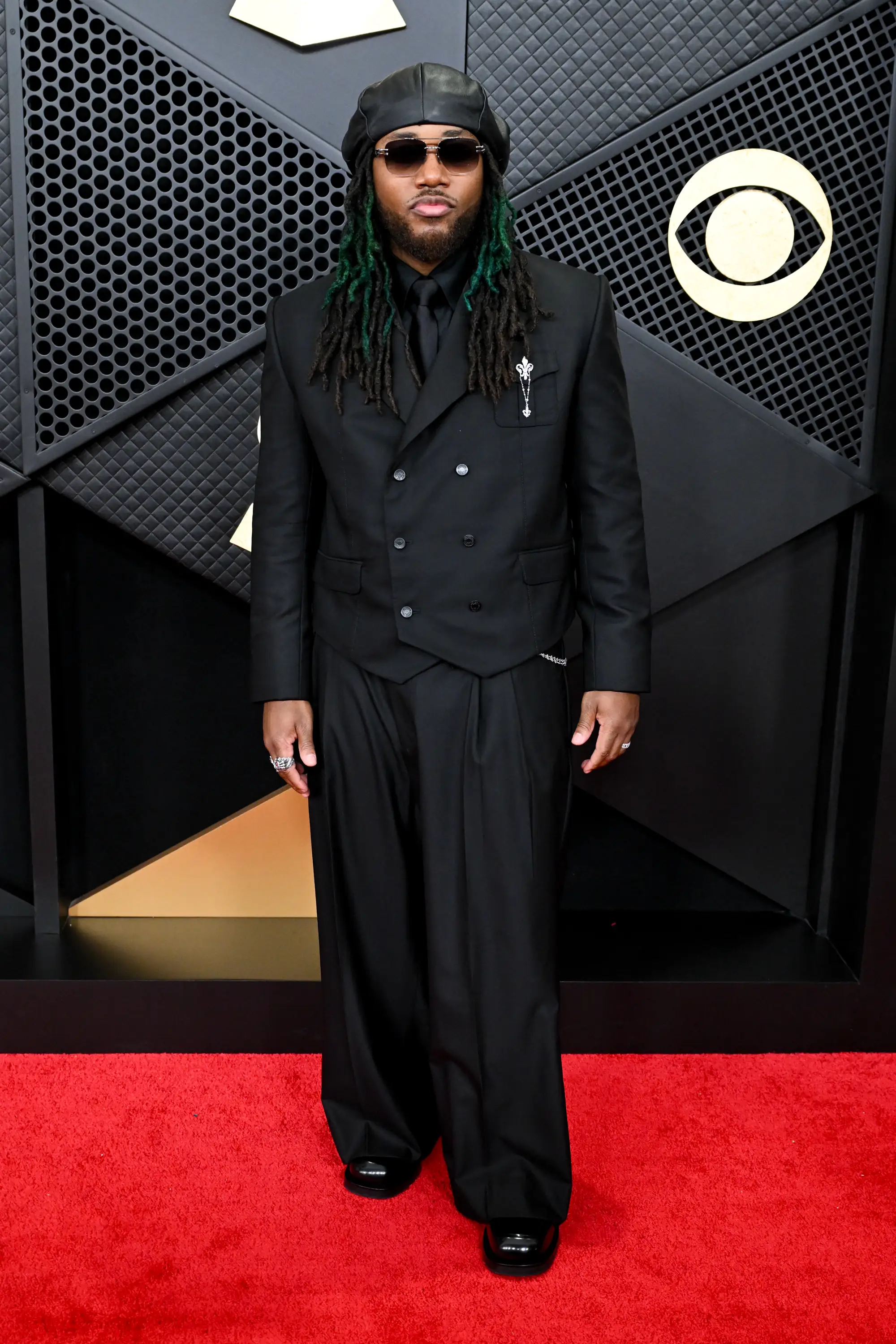 Leon Thomas attends the Grammy Awards in February 2026.