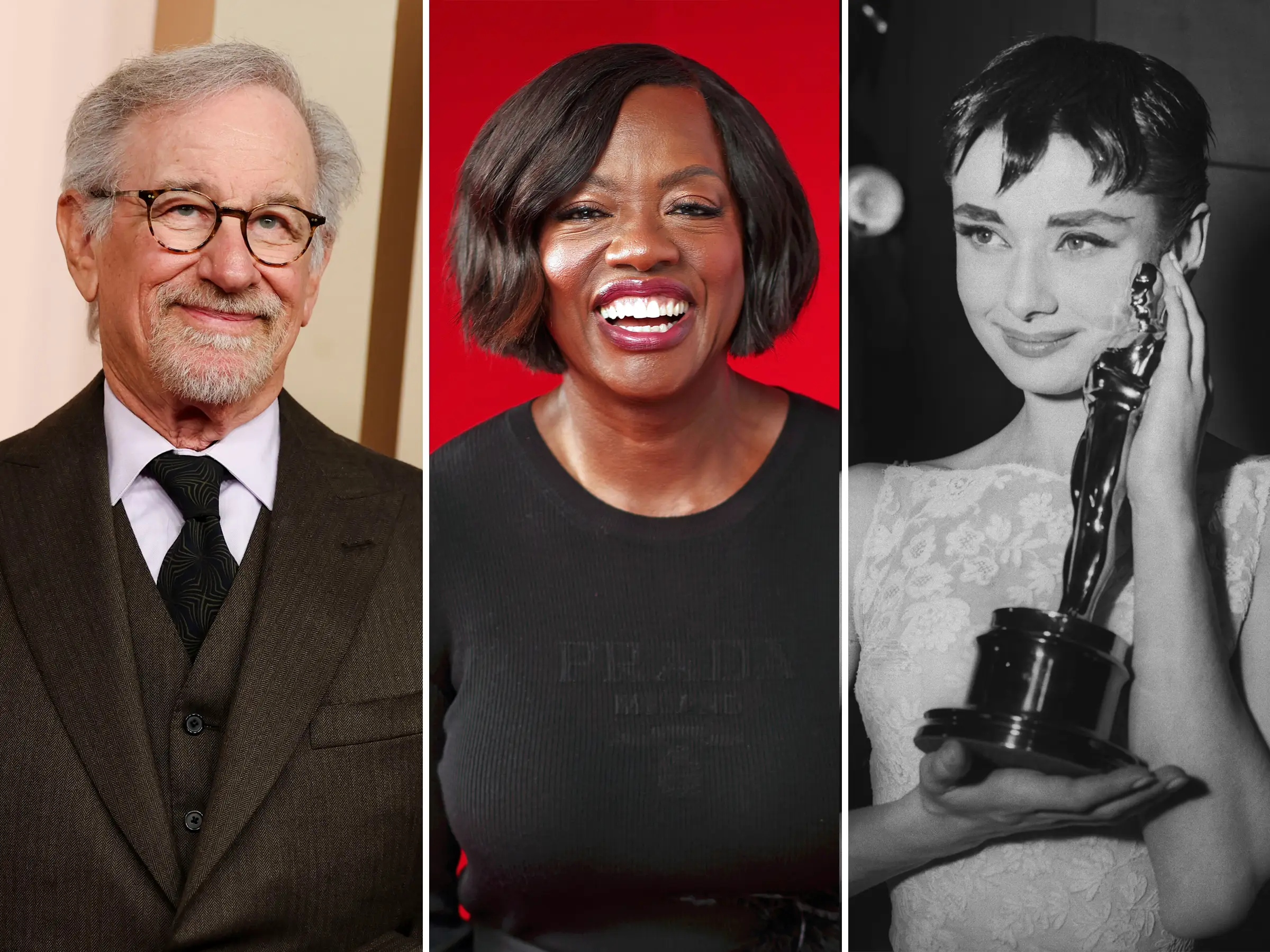 Steven Spielberg, Viola Davis, and Audrey Hepburn.