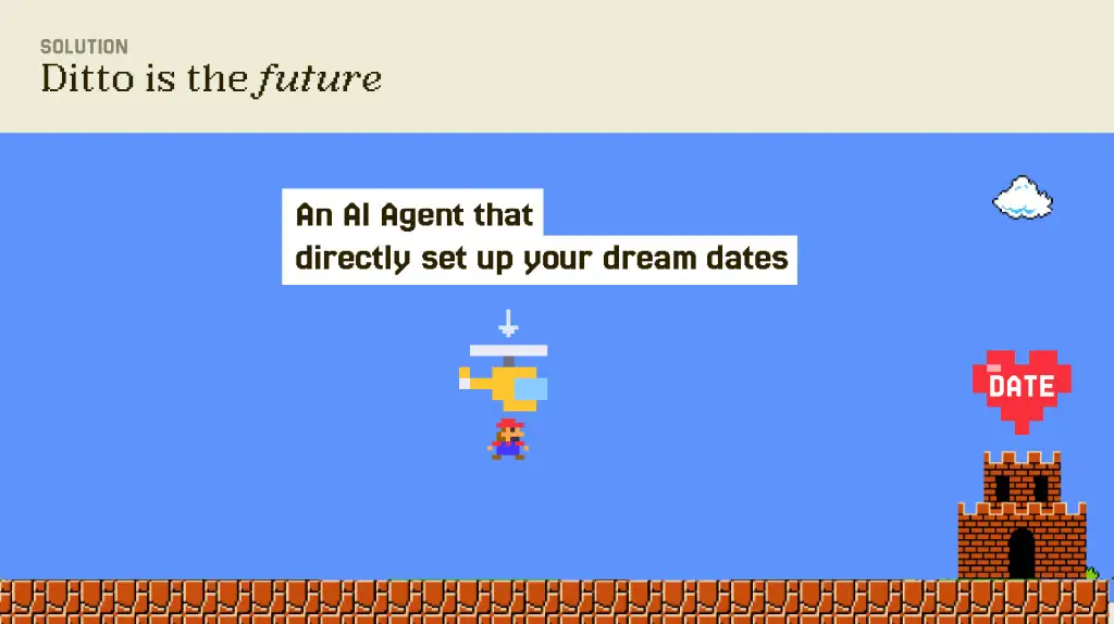 Ditto is the future
An AI Agent that directly set up your dream dates