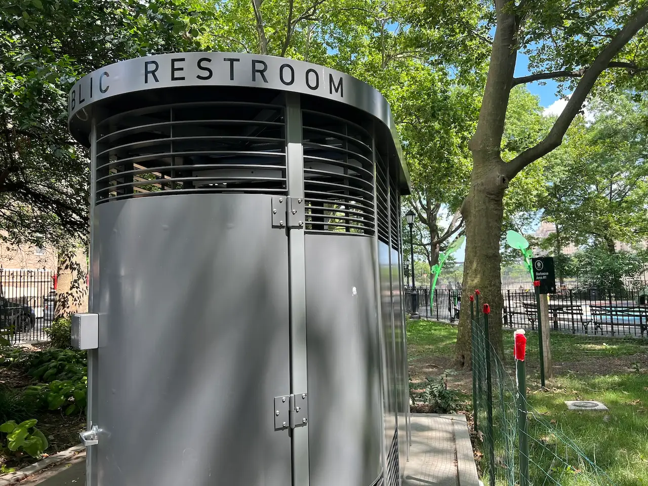 A modular toilet built by Portland Loo in New York City.