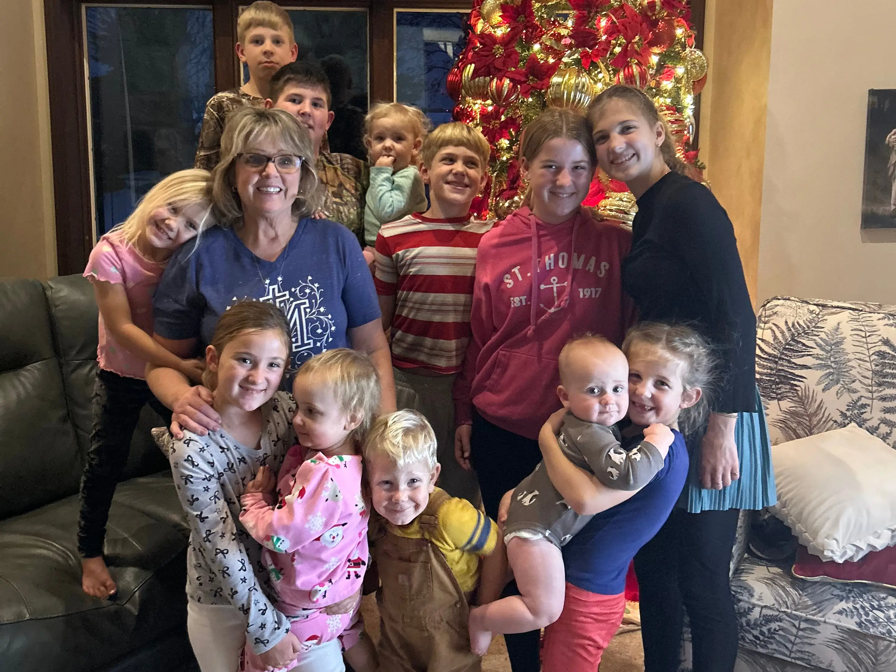 Cousins posing for photo