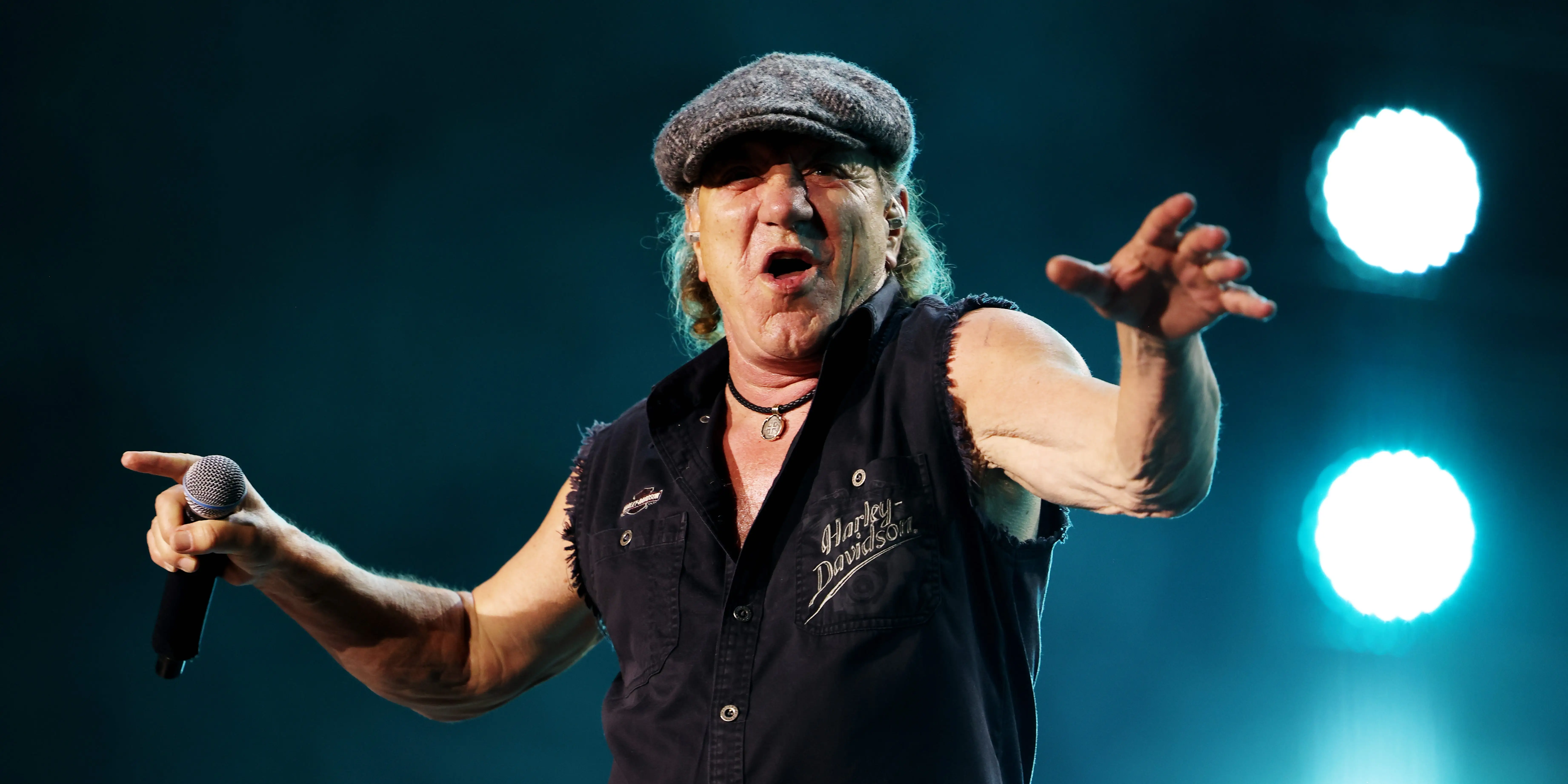 Brian Johnson of AC/DC performs at Accor Stadium on November 21, 2025 in Sydney, Australia