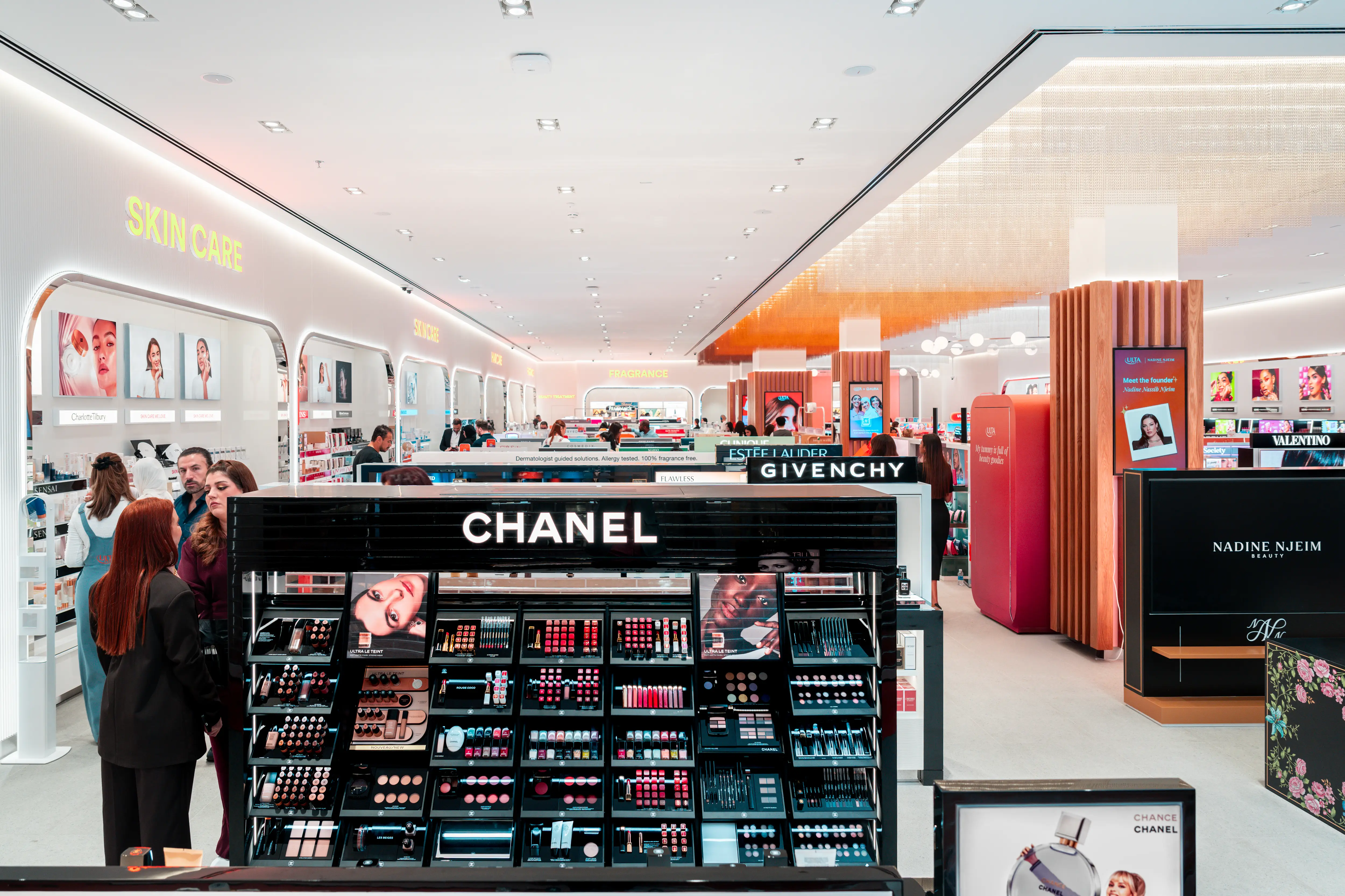 Ulta in Dubai has a clean, bright look.