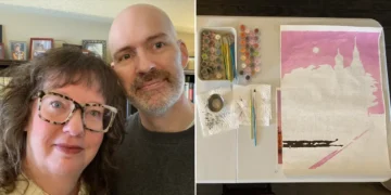 My husband and I started doing adult paint-by-numbers to get off our phones. The hobby’s benefited us more than we expected.