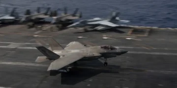 An F-35 stealth fighter shot down an Iranian drone flying toward a US Navy aircraft carrier