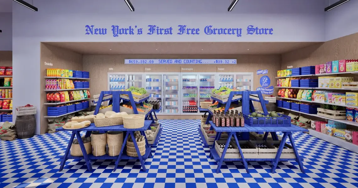 The dueling ‘free grocery’ stunts from Polymarket and Kalshi in NYC