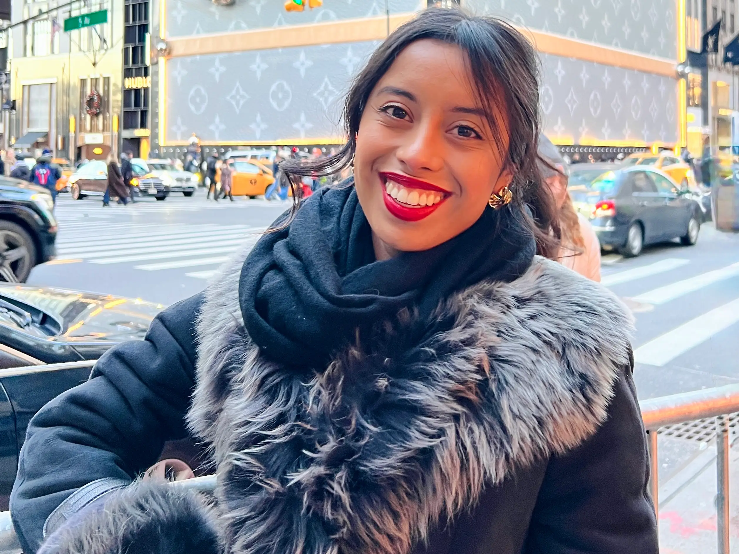The author posing in New York City.