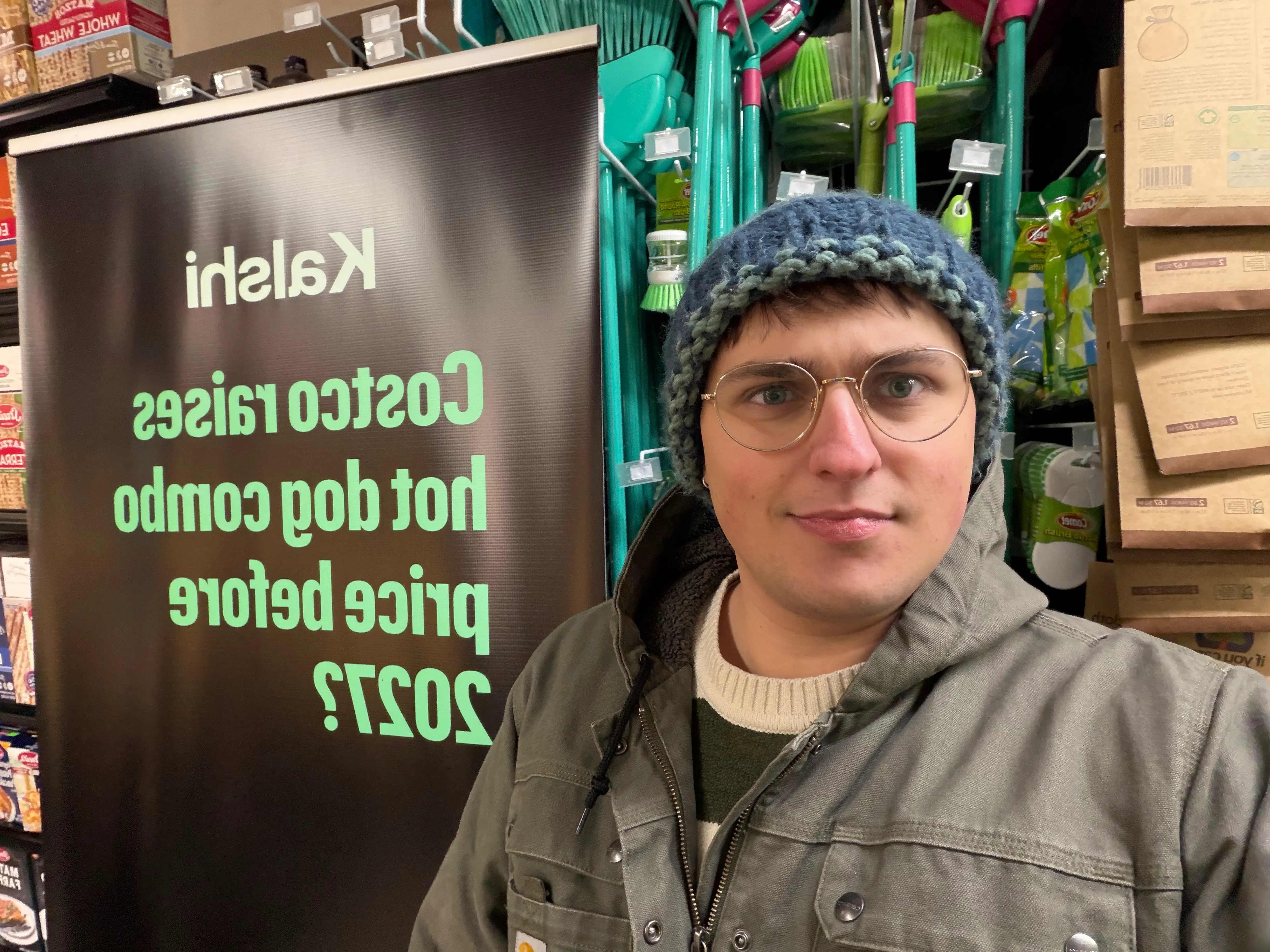 Henry Chandonnet is pictured in Kalshi's grocery store.