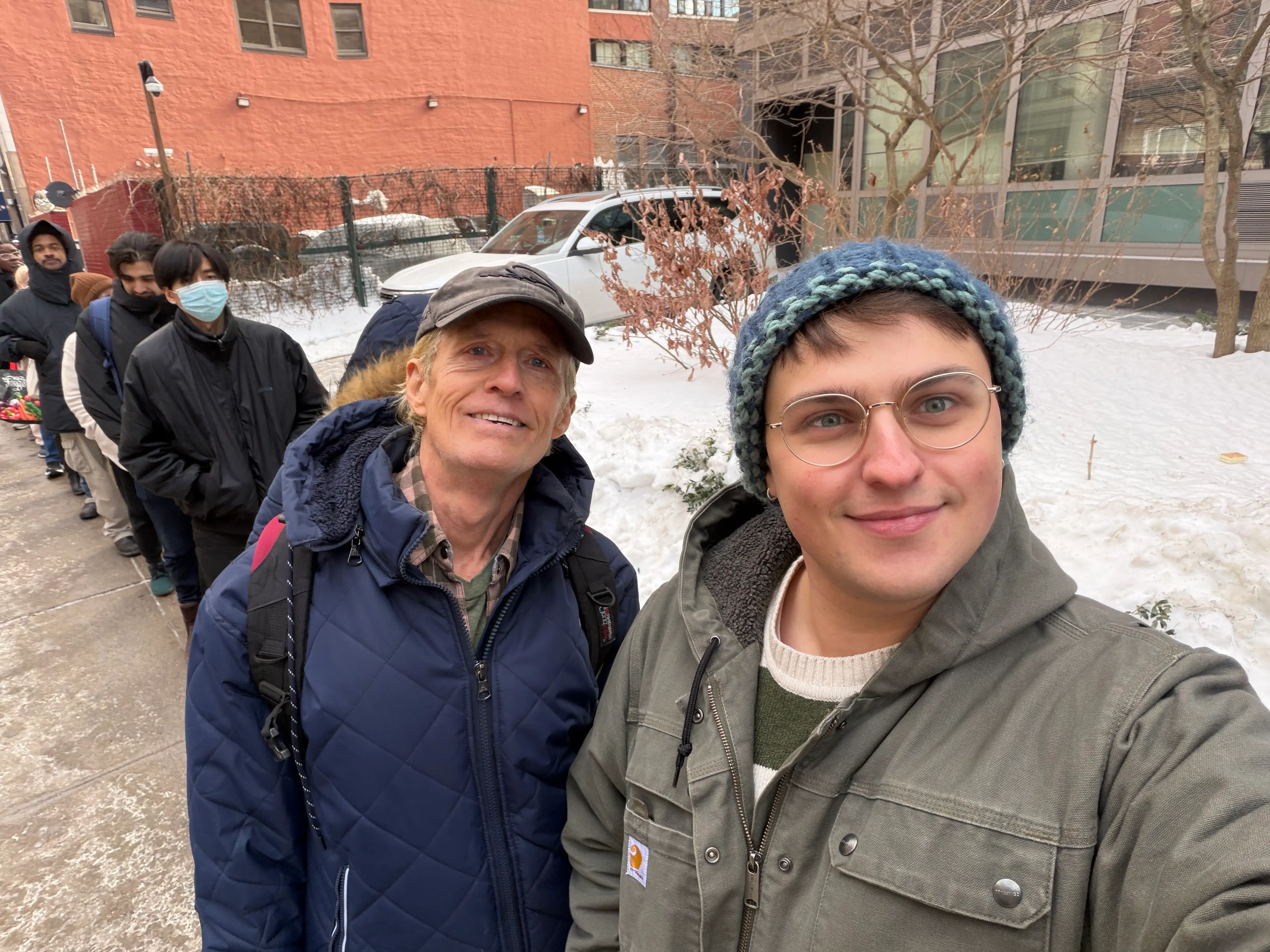 Henry Chandonnet is pictured with Bryn Durham in line.