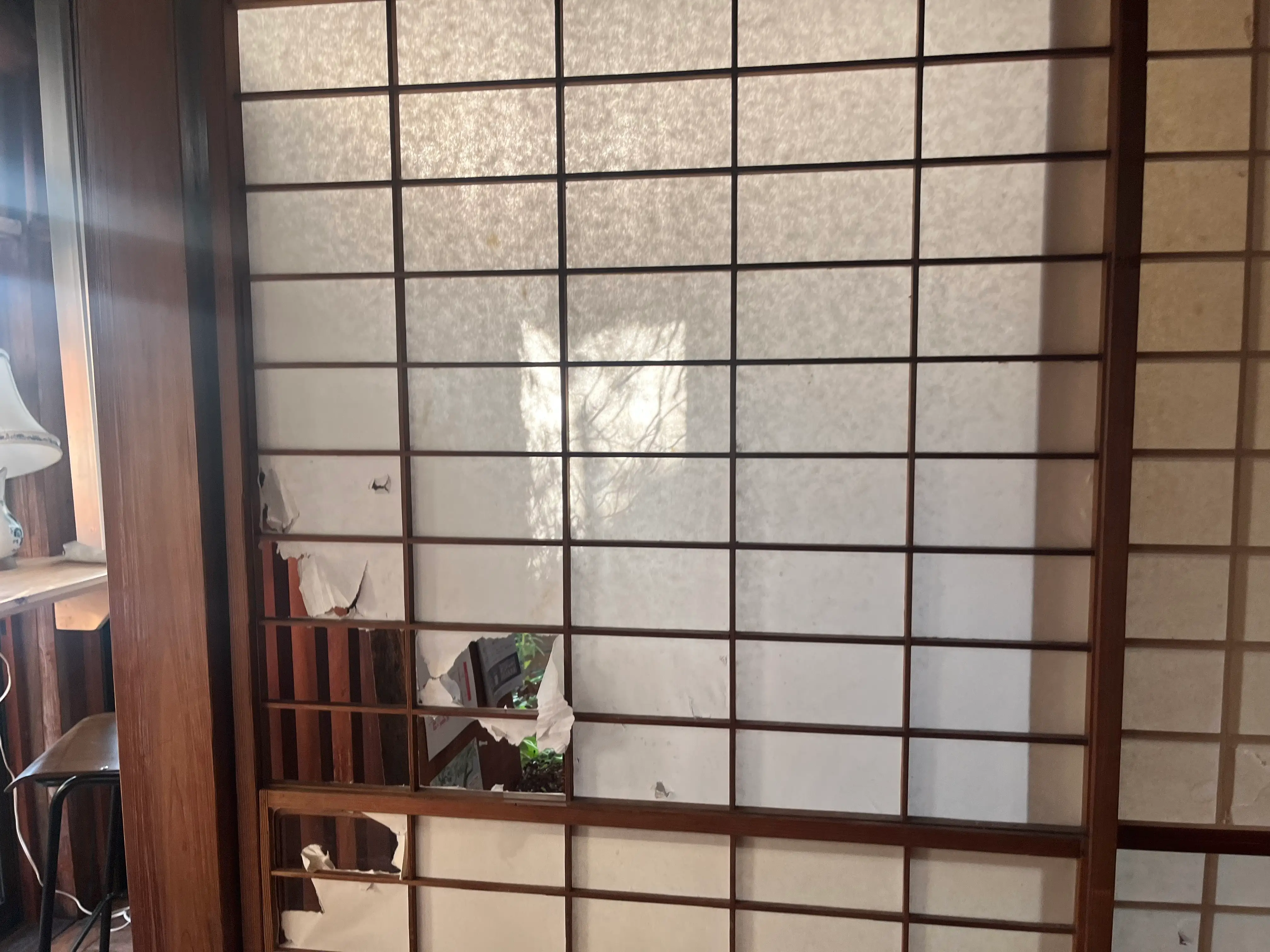 Shoji paper doors at Aoito, cafe in Zushi, Japan
