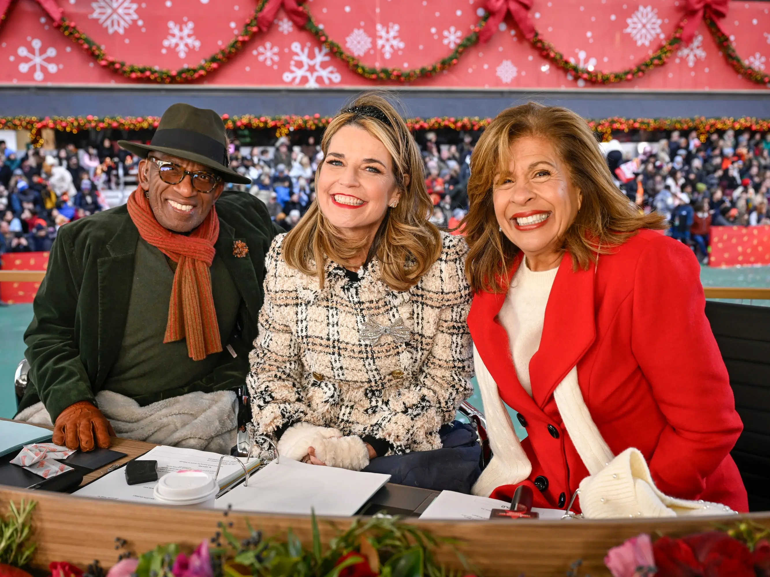 Savannah Guthrie, Hoda Kotb, and Al Roker at the Macy's Thanksgiving Parade