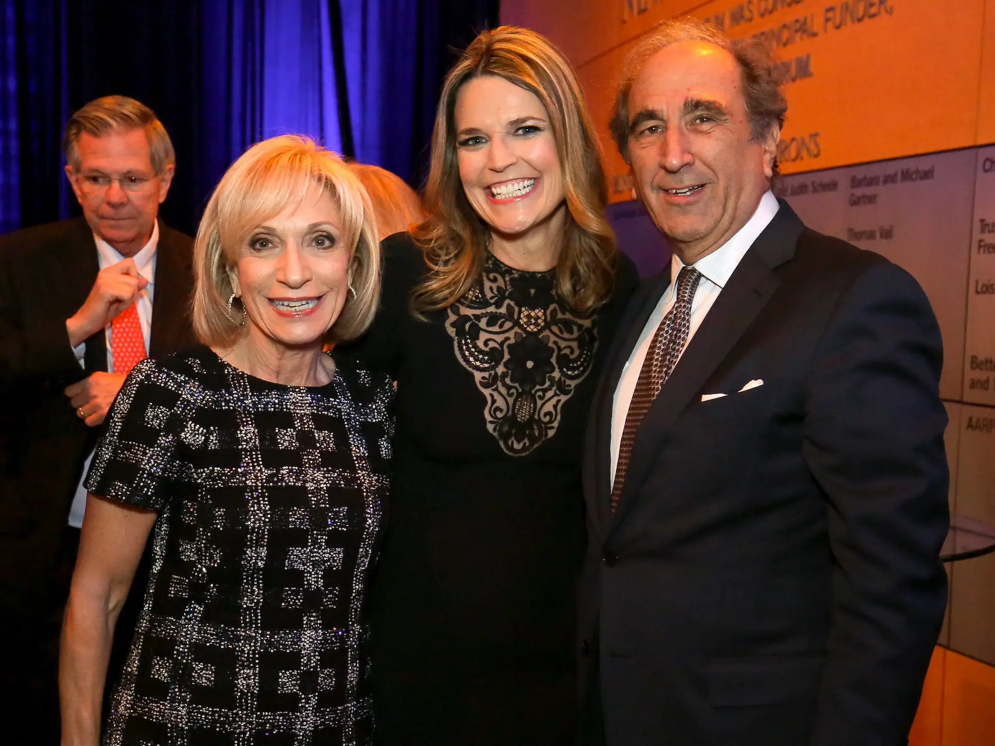 Andrea Mitchell, Savannah Guthrie and Andrew Lack.