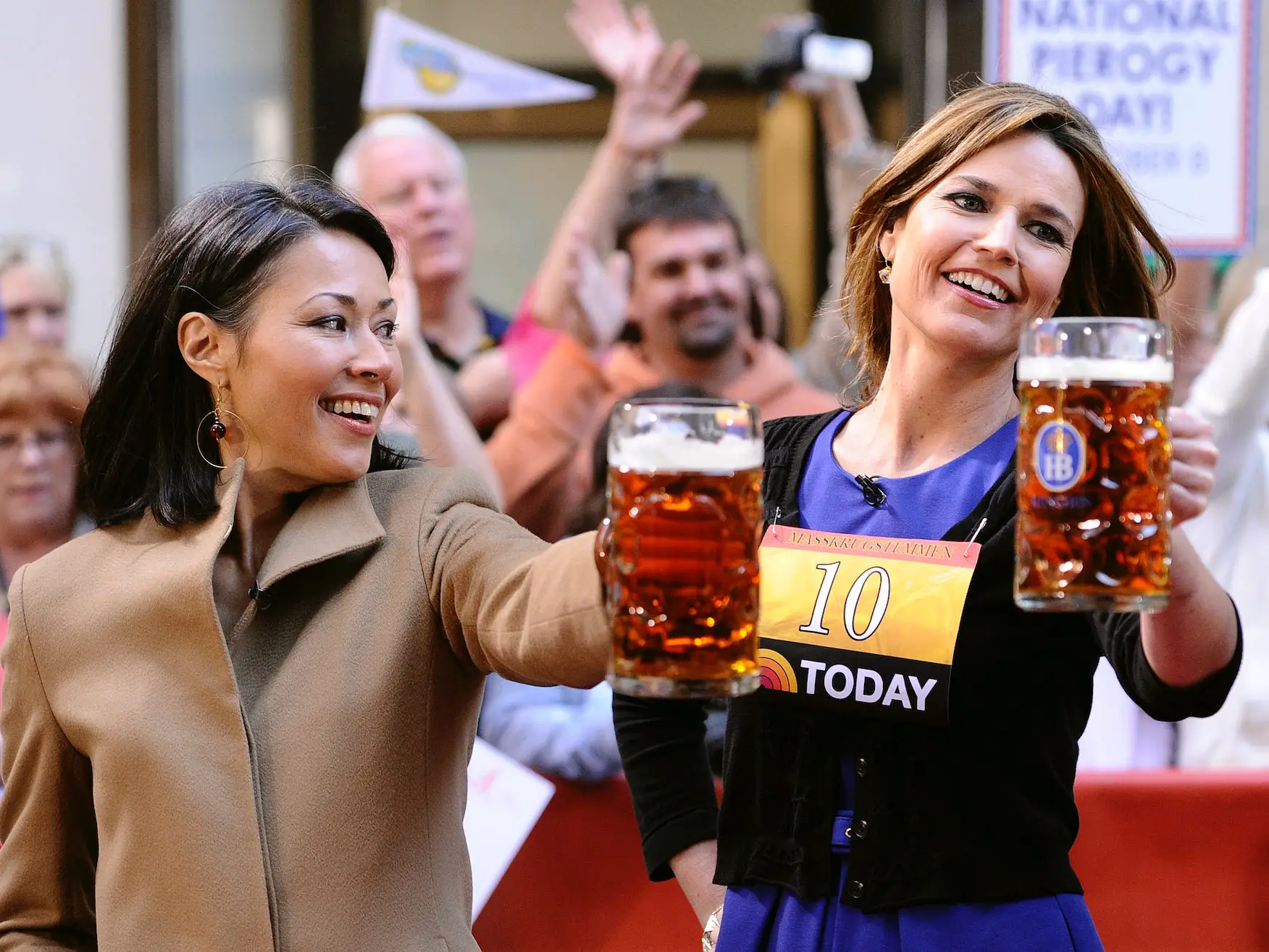 Ann Curry and Savannah Guthrie appear on NBC News' 