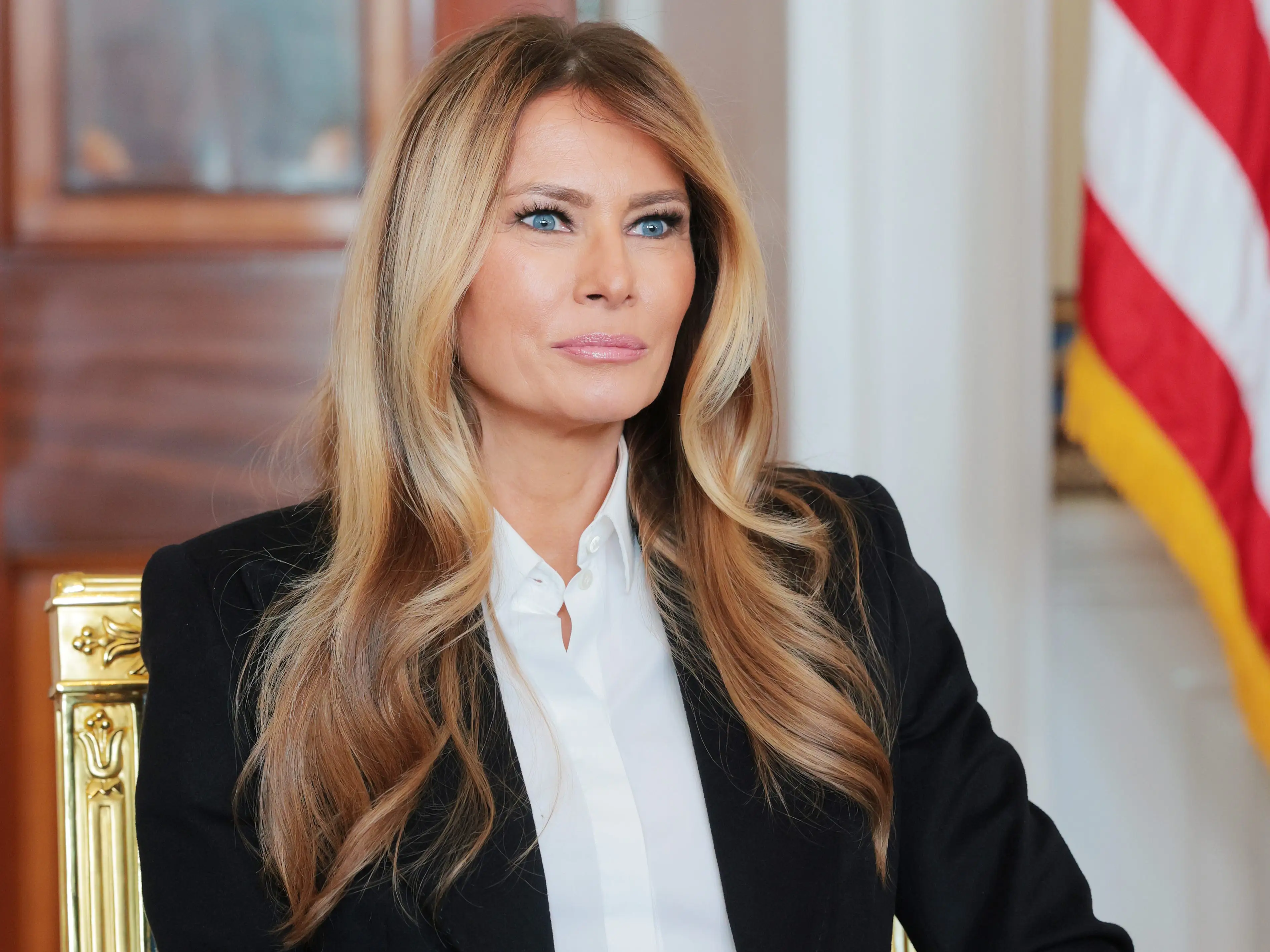 Melania Trump at the White House in February 2026.