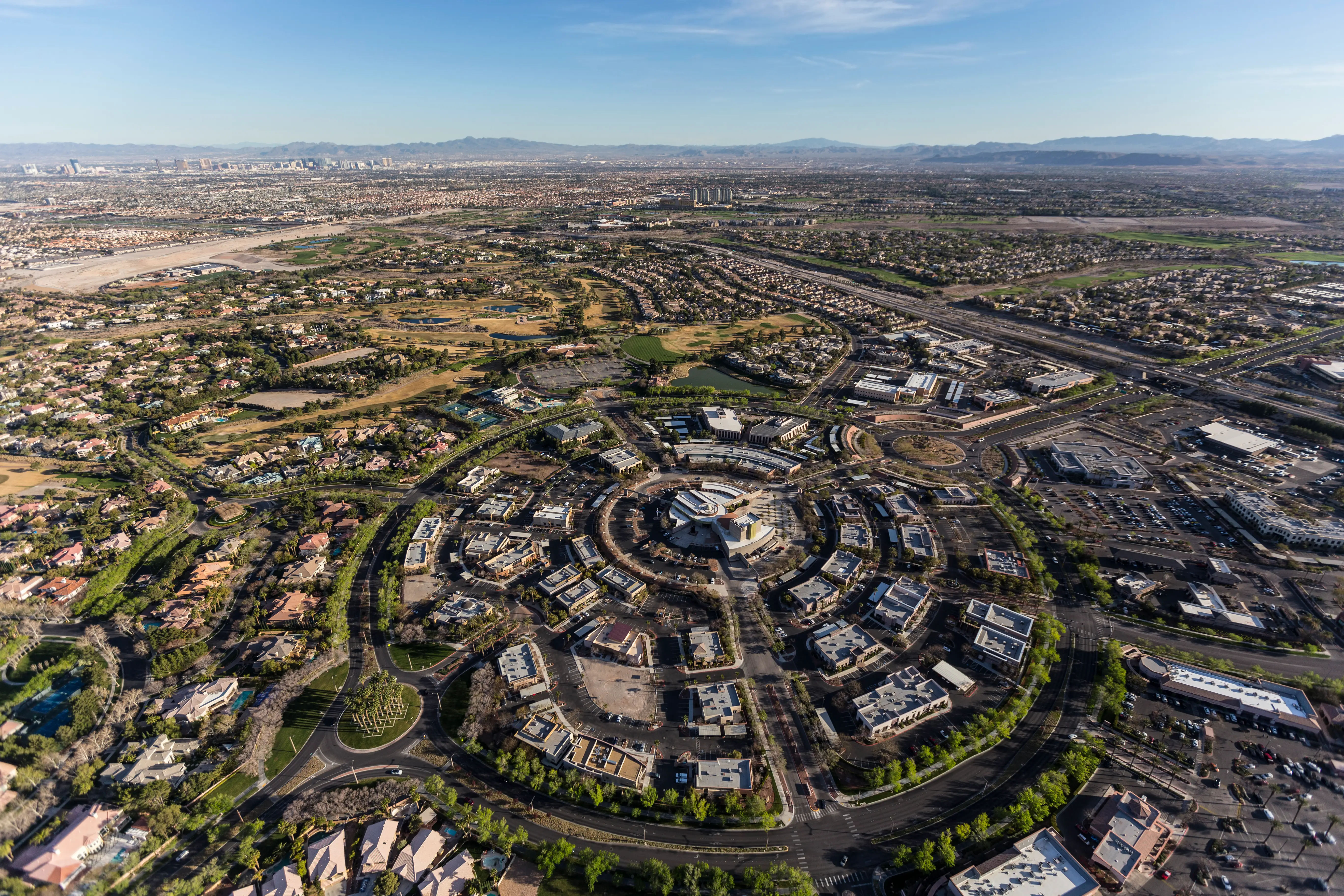 An aerial view of Summerlin, Nevada.