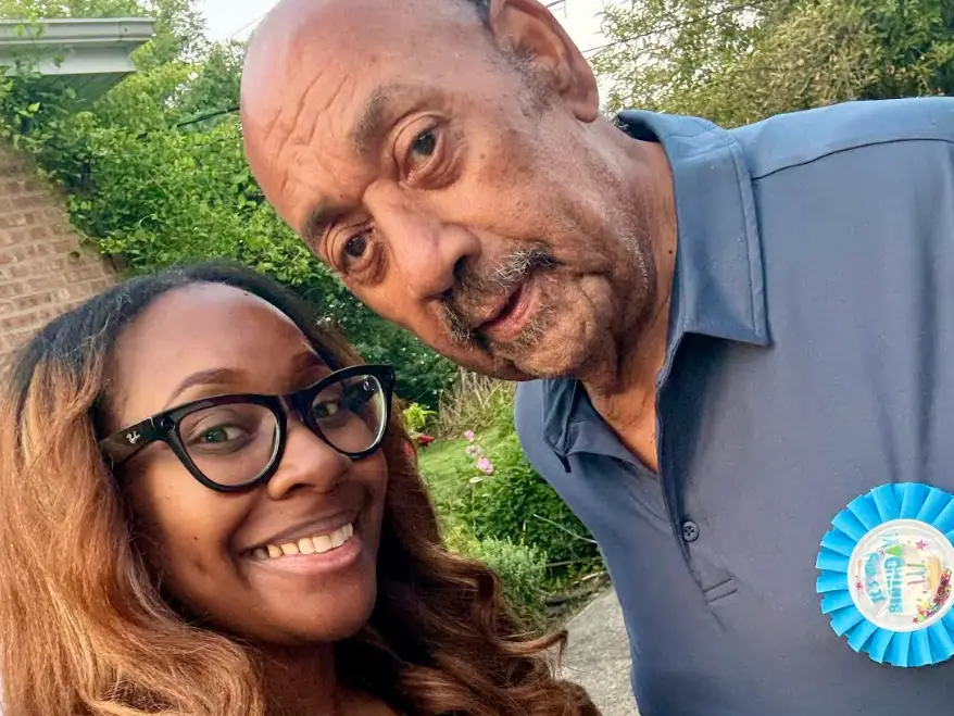 Kachelle Pratcher and her grandfather