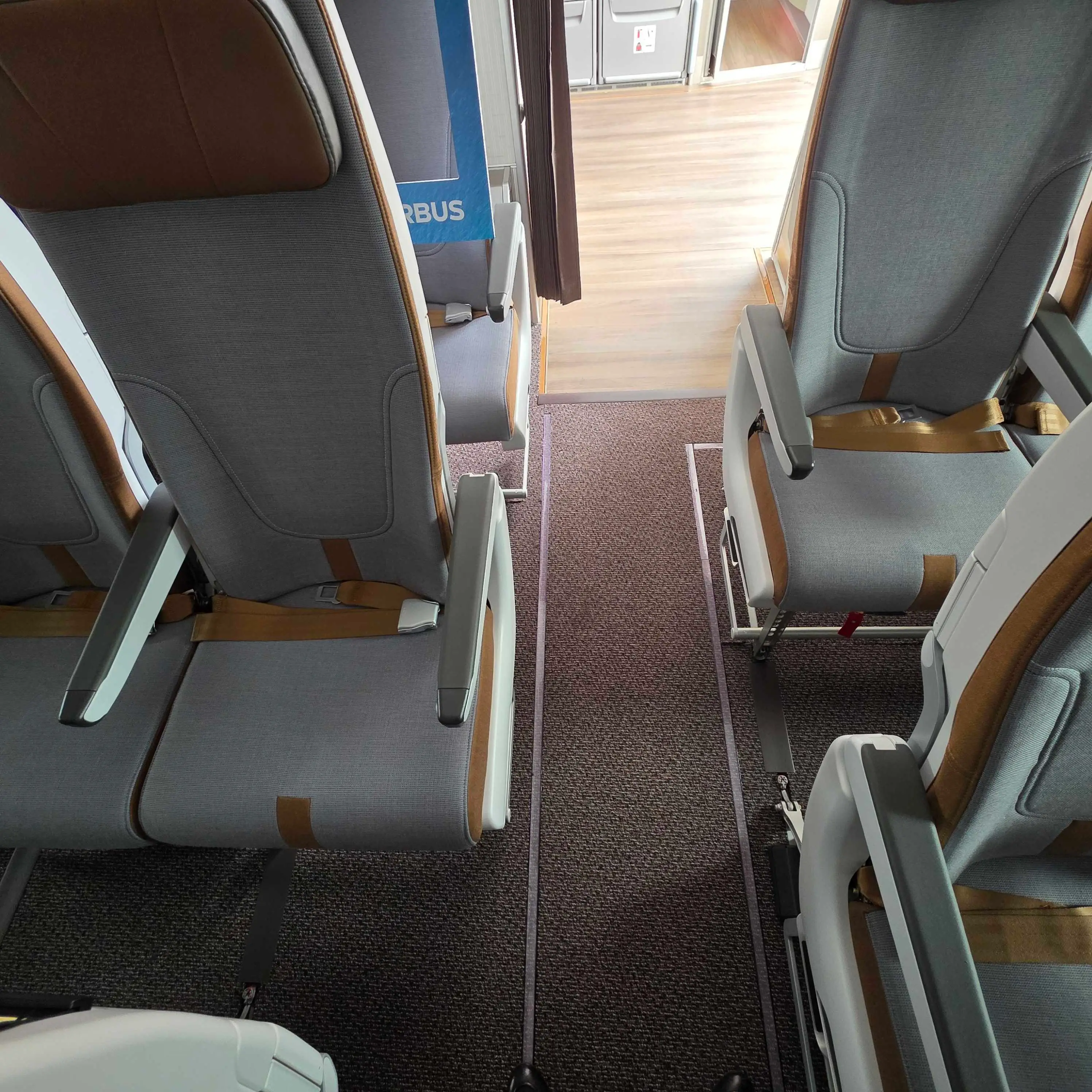 Starlux economy class seats as seen from the A350-1000