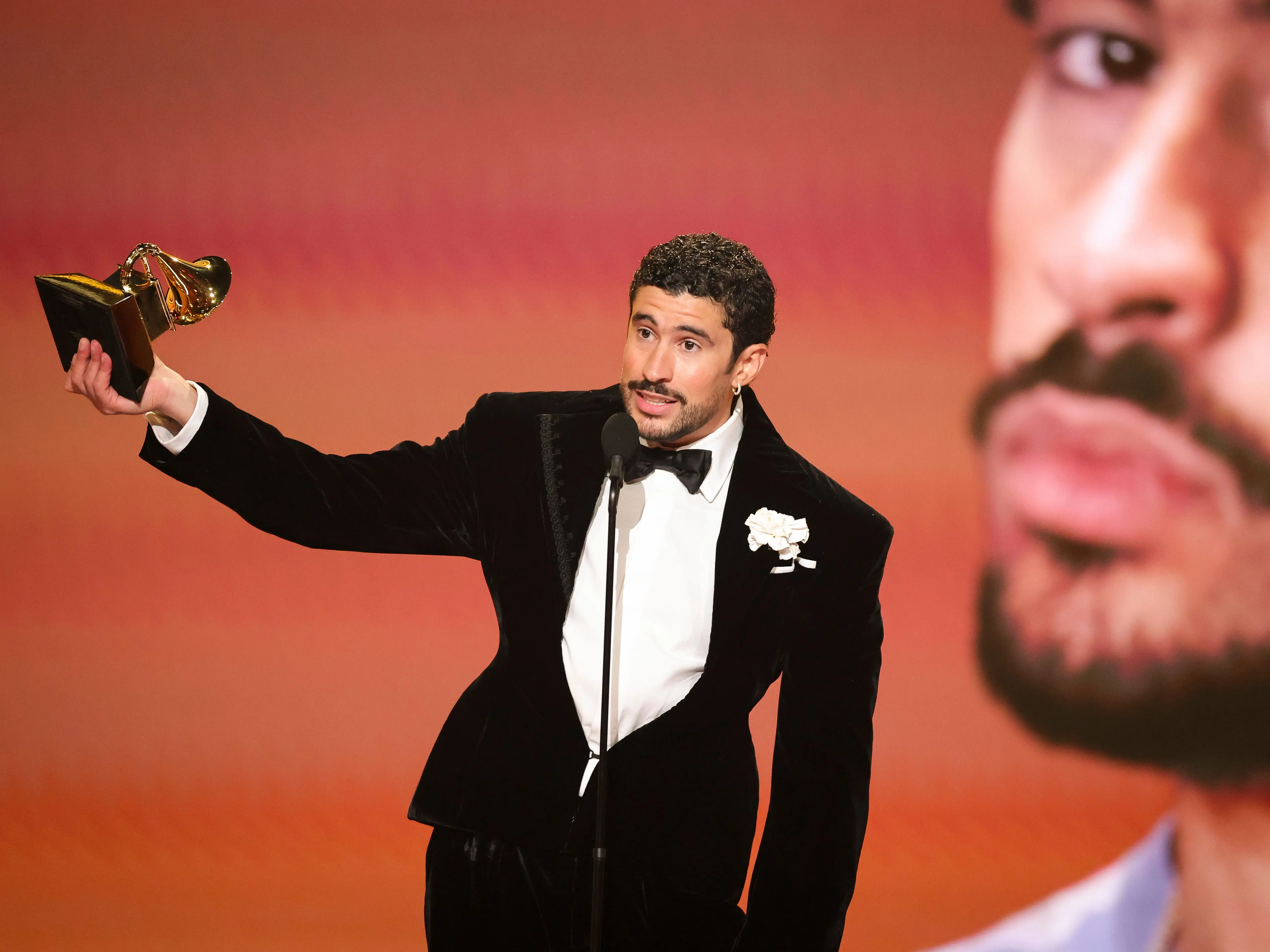 Bad Bunny at the 2026 Grammy Awards