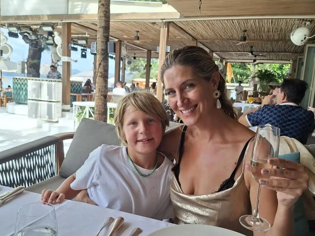 Cheska Hull and her son in Phuket, Thailand.