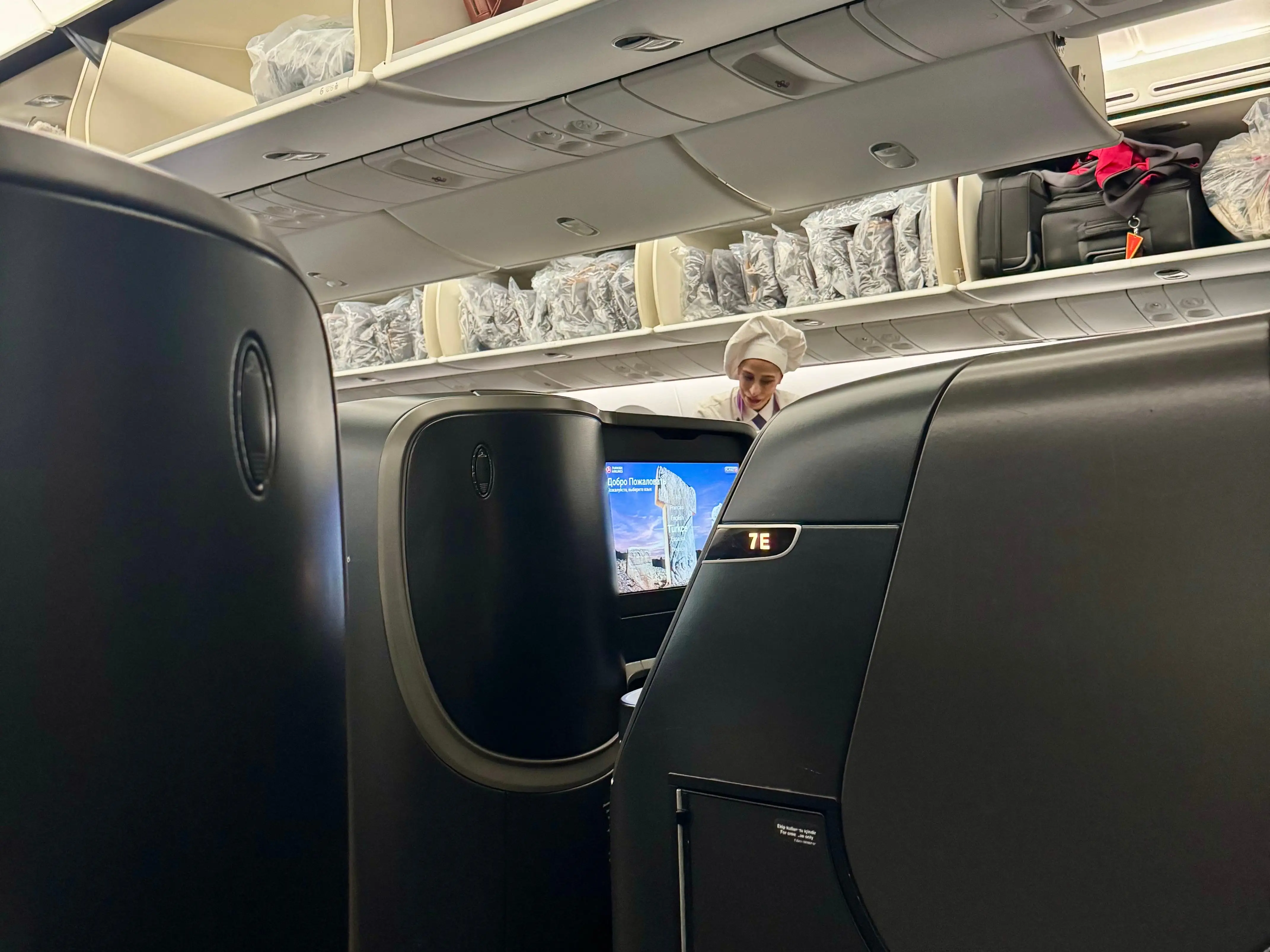 The chef on a plane.