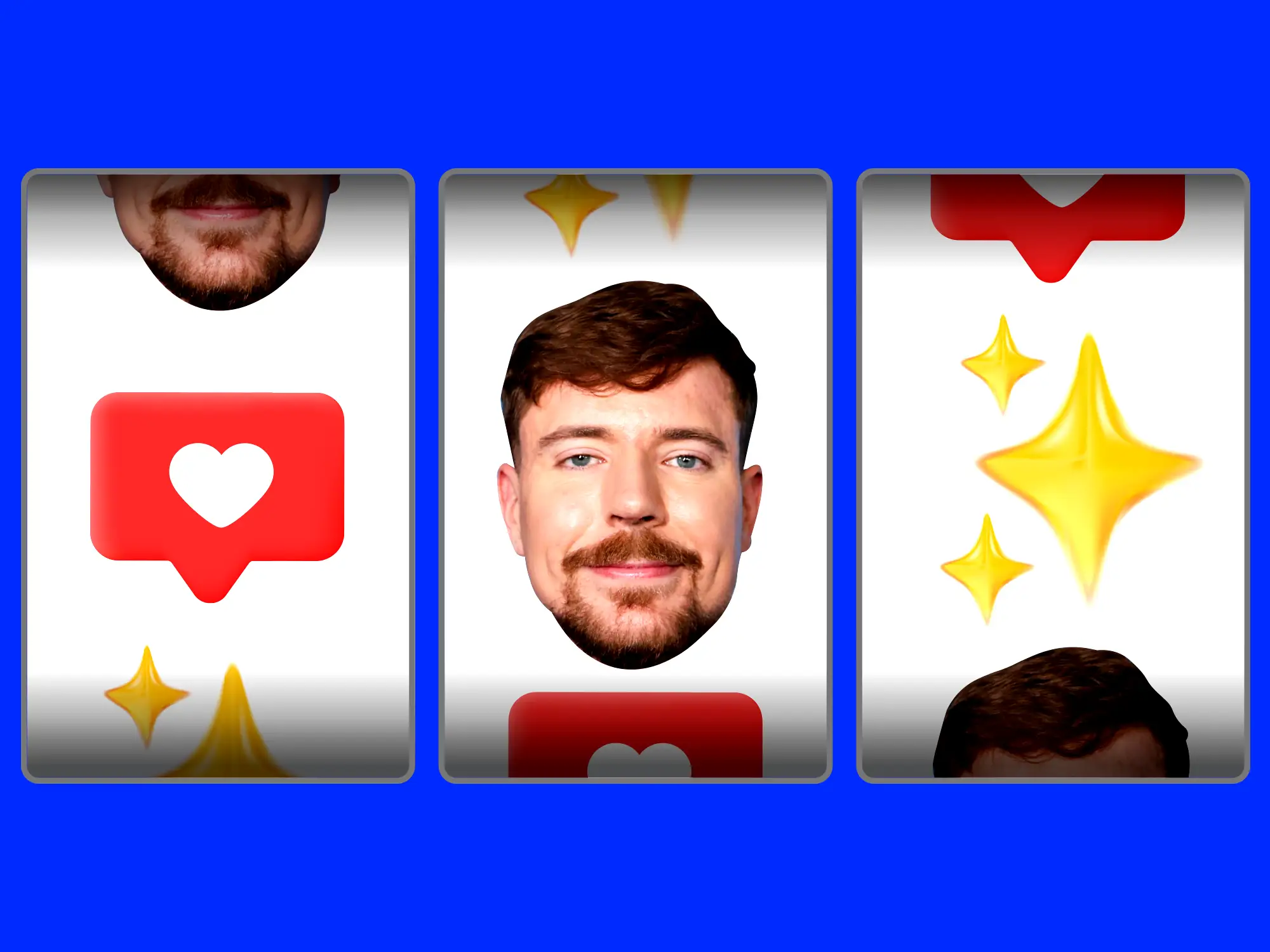 Mr. Beast-themed social media slot machine.