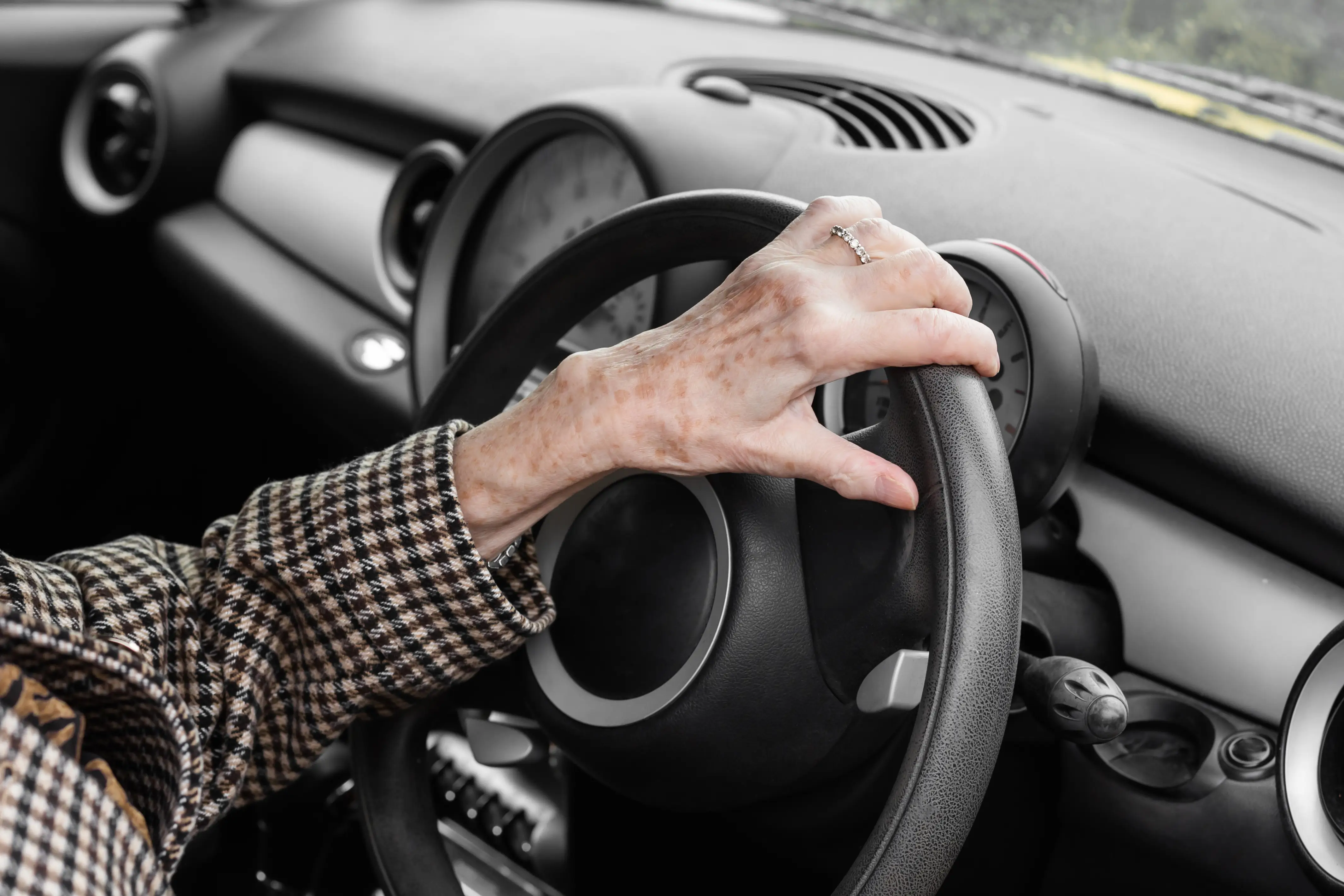 older person driving