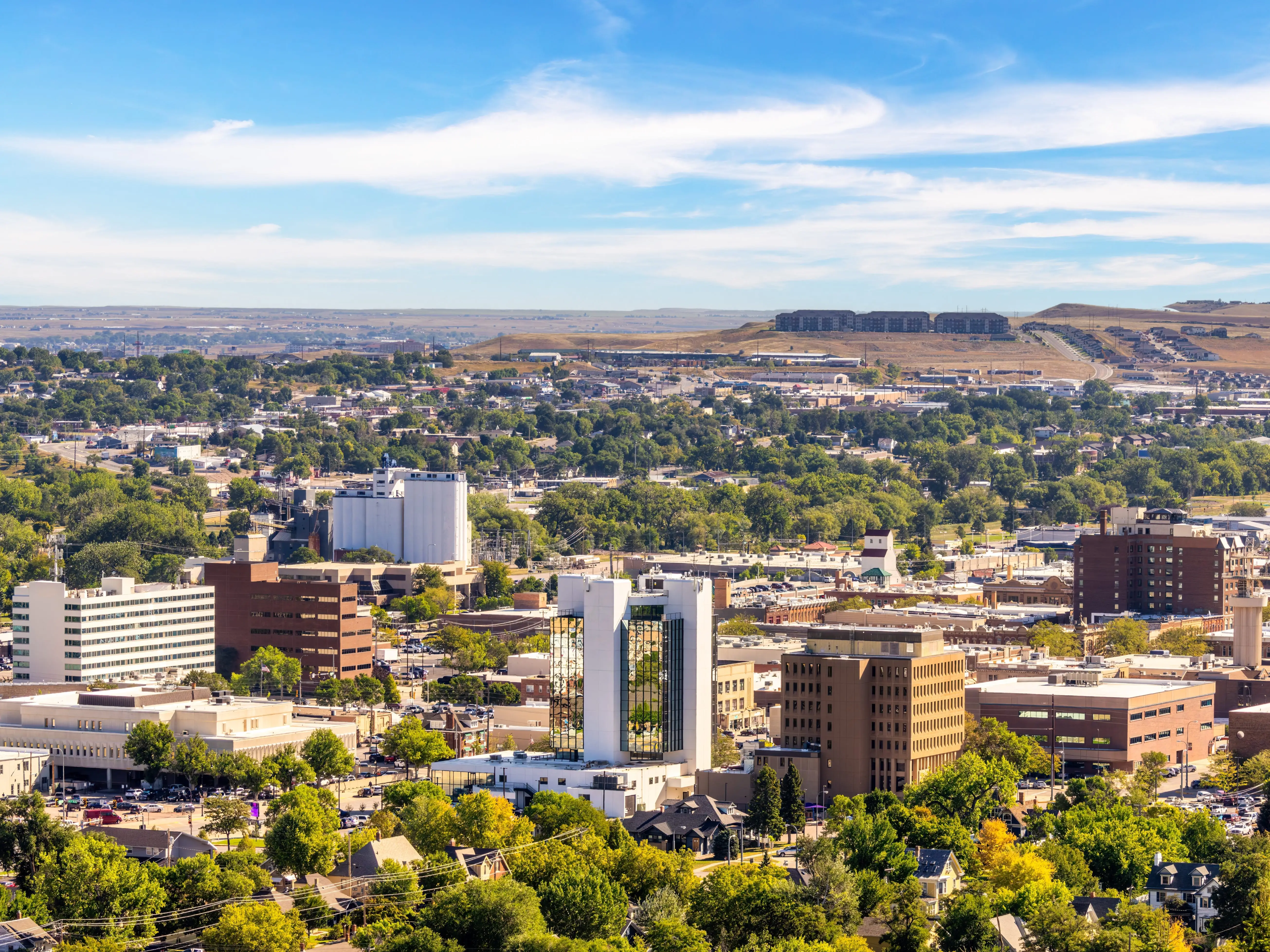 Ariel view of Rapid City, South Dakota.
