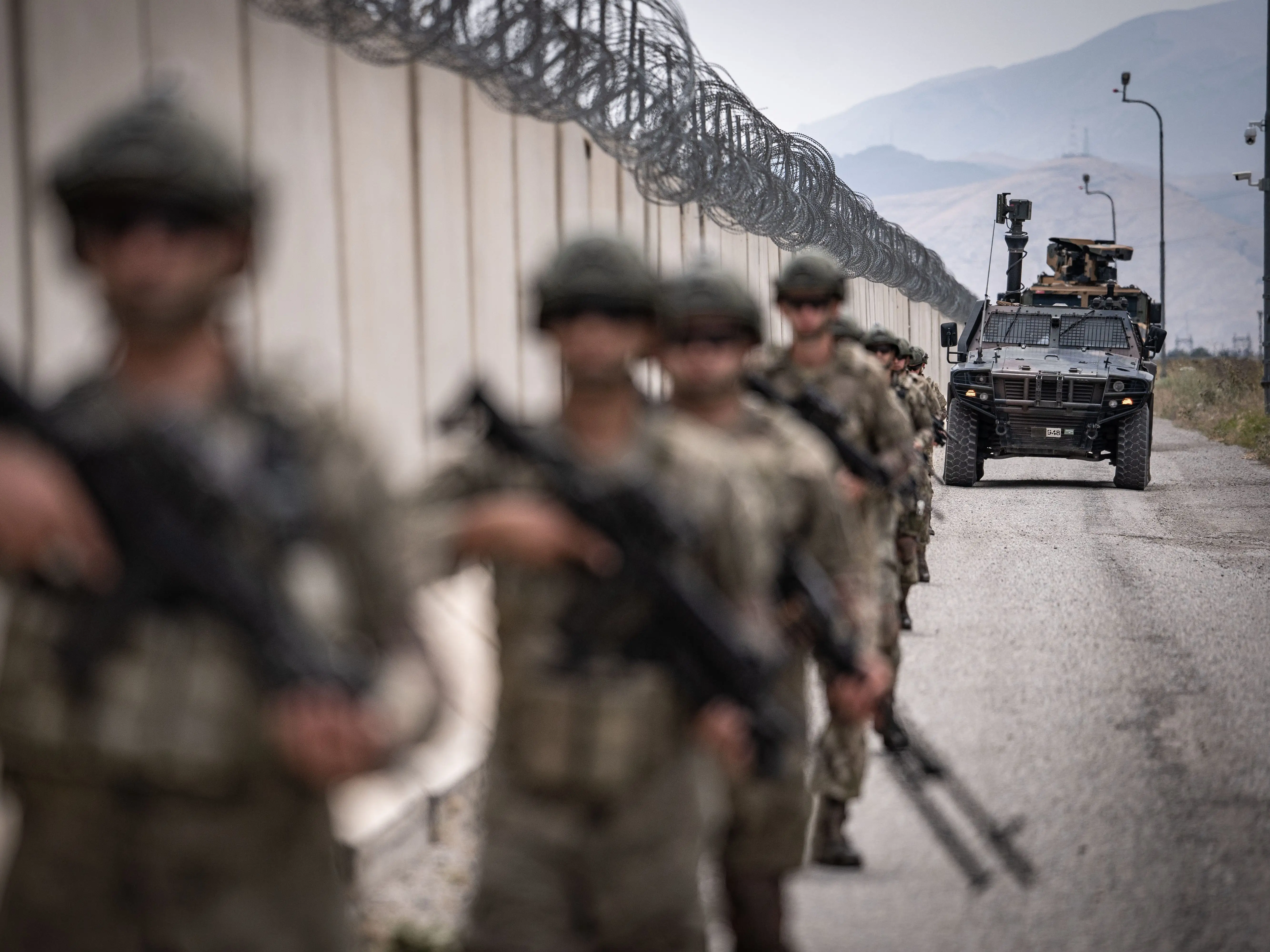 Turkish military on the Turkish-Iranian border