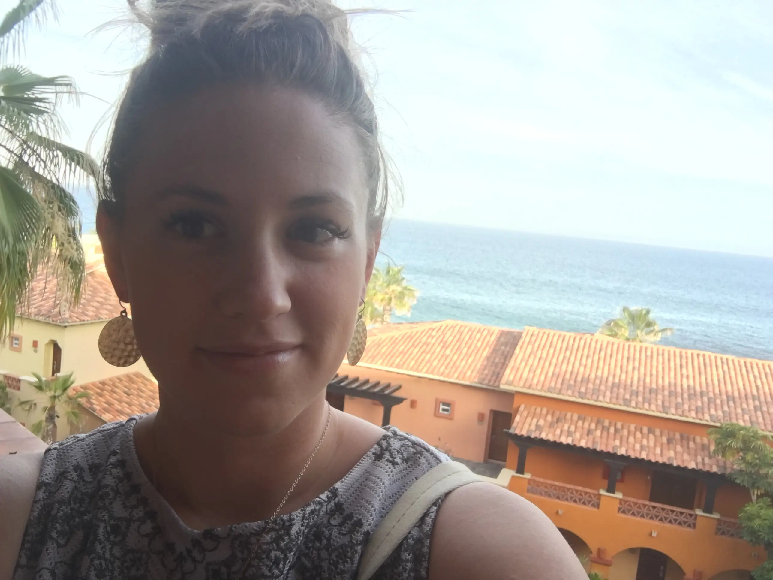 Woman smiling selfie