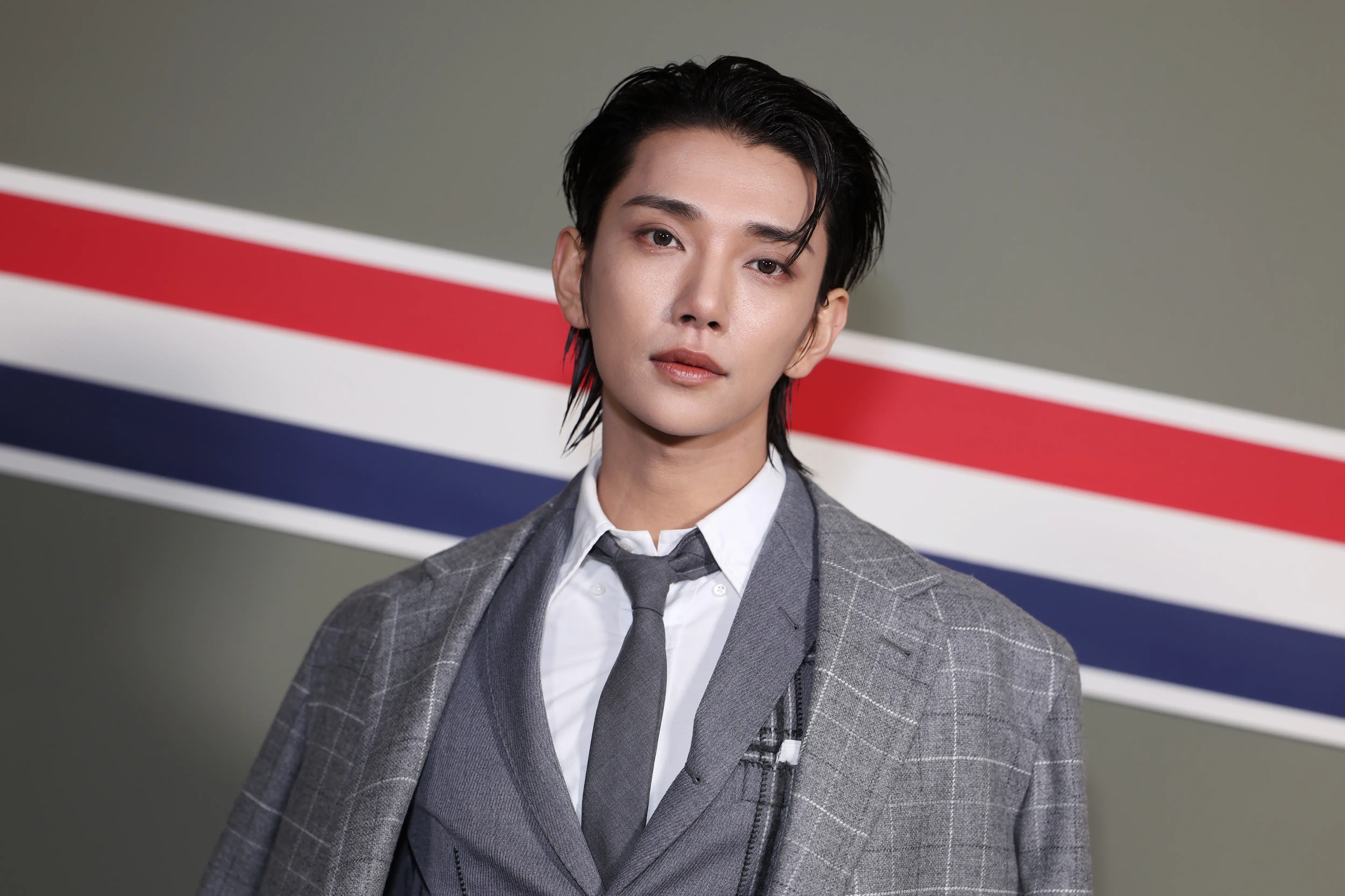 Joshua Hong at the GQ Bowl, presenting the Thom Browne Fall 2026 collection held at Legion of Honor on February 06, 2026 in San Francisco, California.