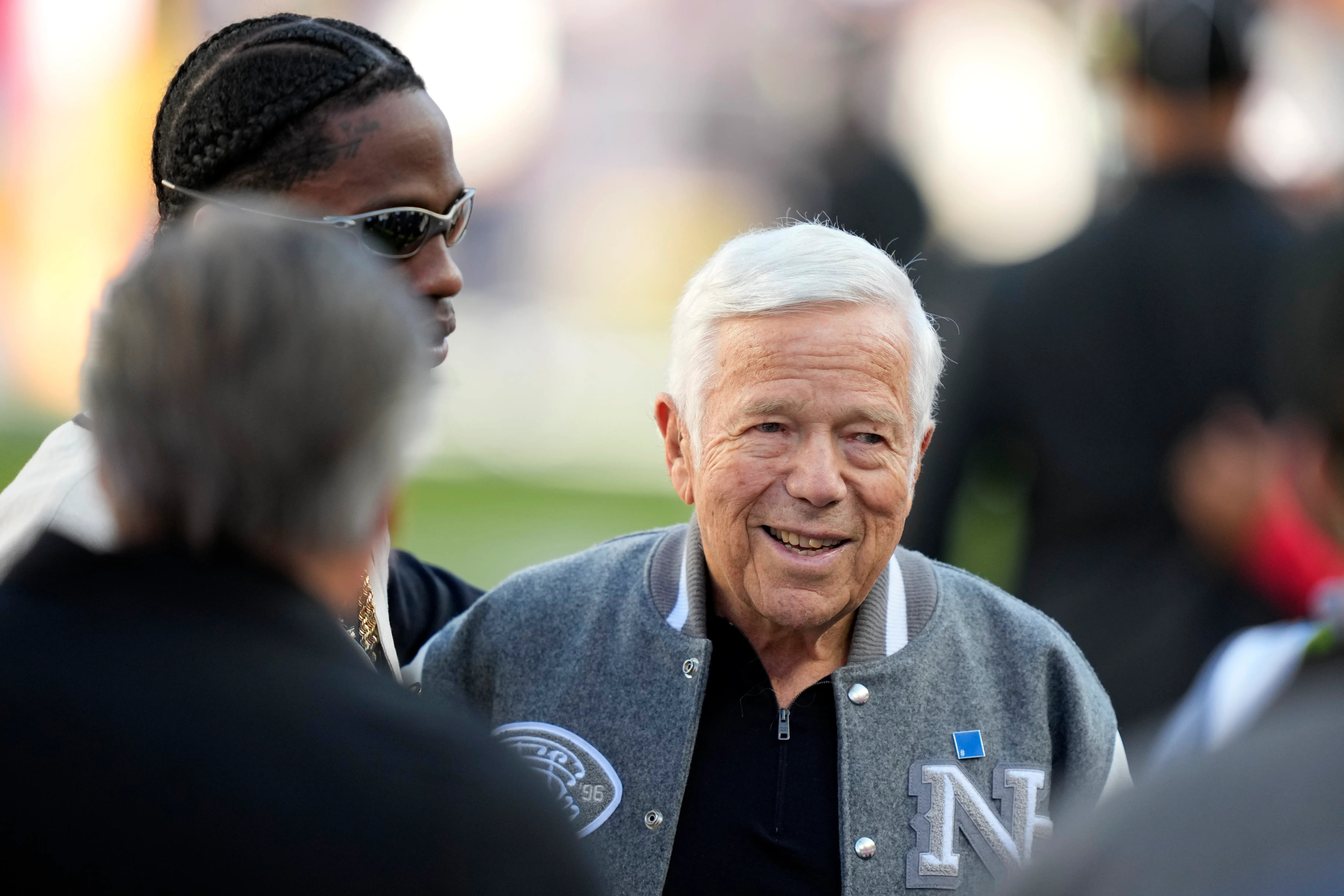 Robert Kraft, owner of the New England Patriots, at the Super Bowl.