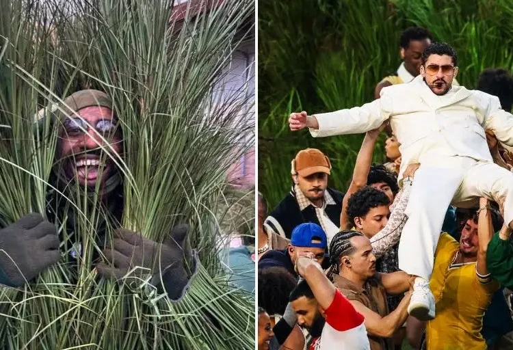 I flew across the country to be a bunch of dancing grass at Bad Bunny’s Super Bowl halftime show