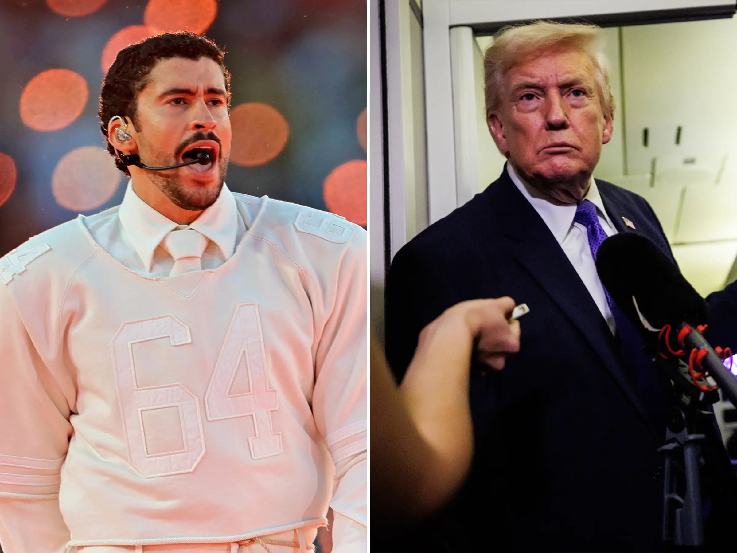 Bad Bunny and Donald Trump.