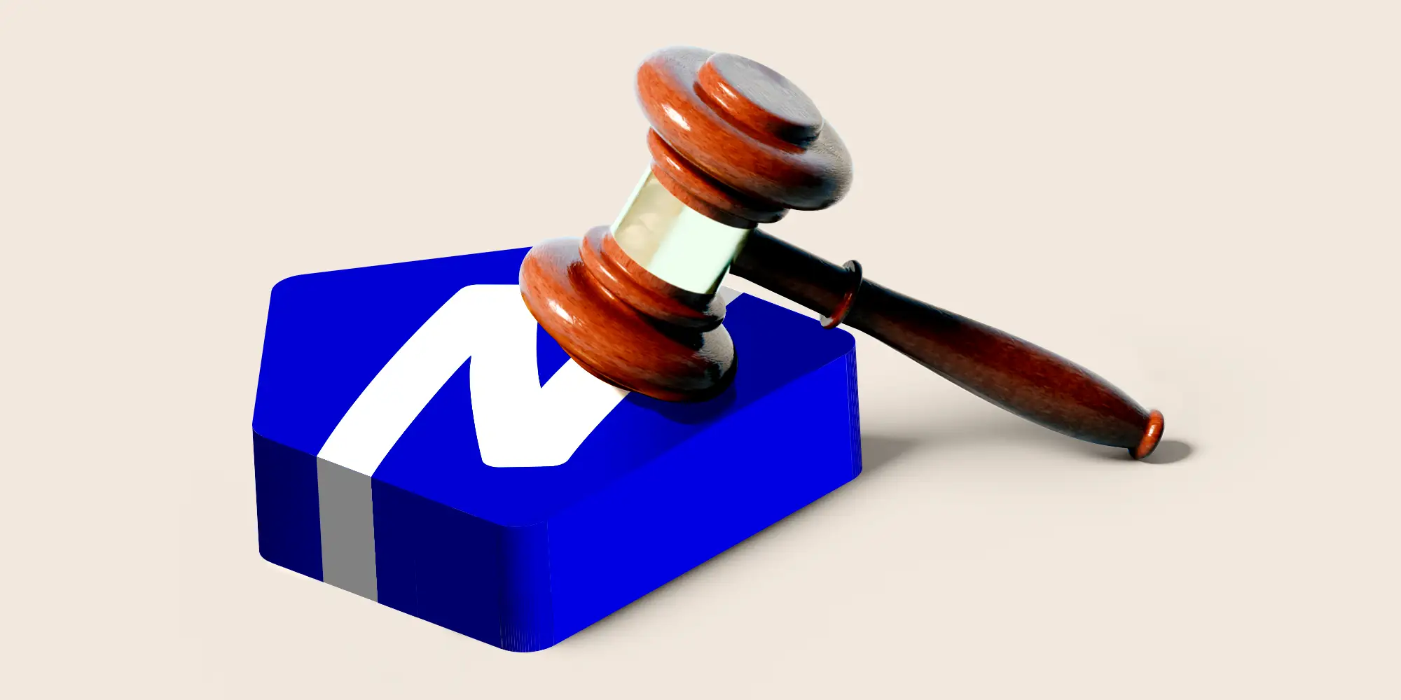 Justice Gavel on the Zillow logo.