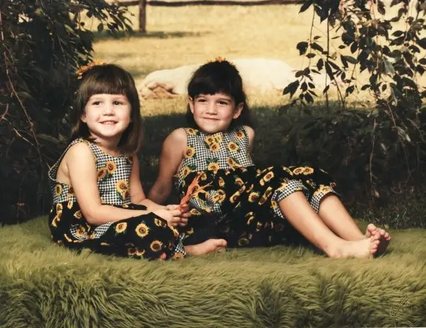 Girls smiling for photo