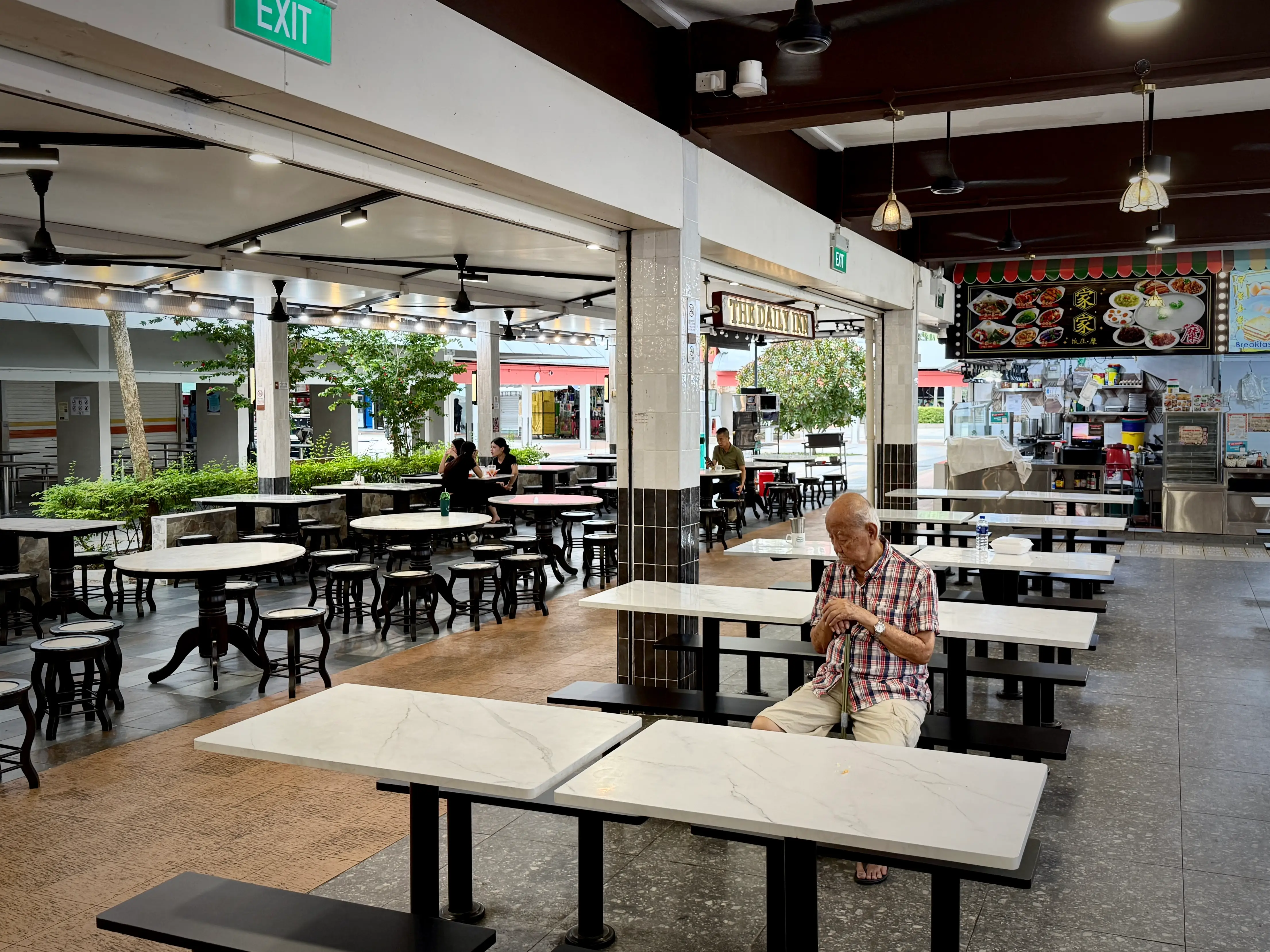 A hawker center in Singapore