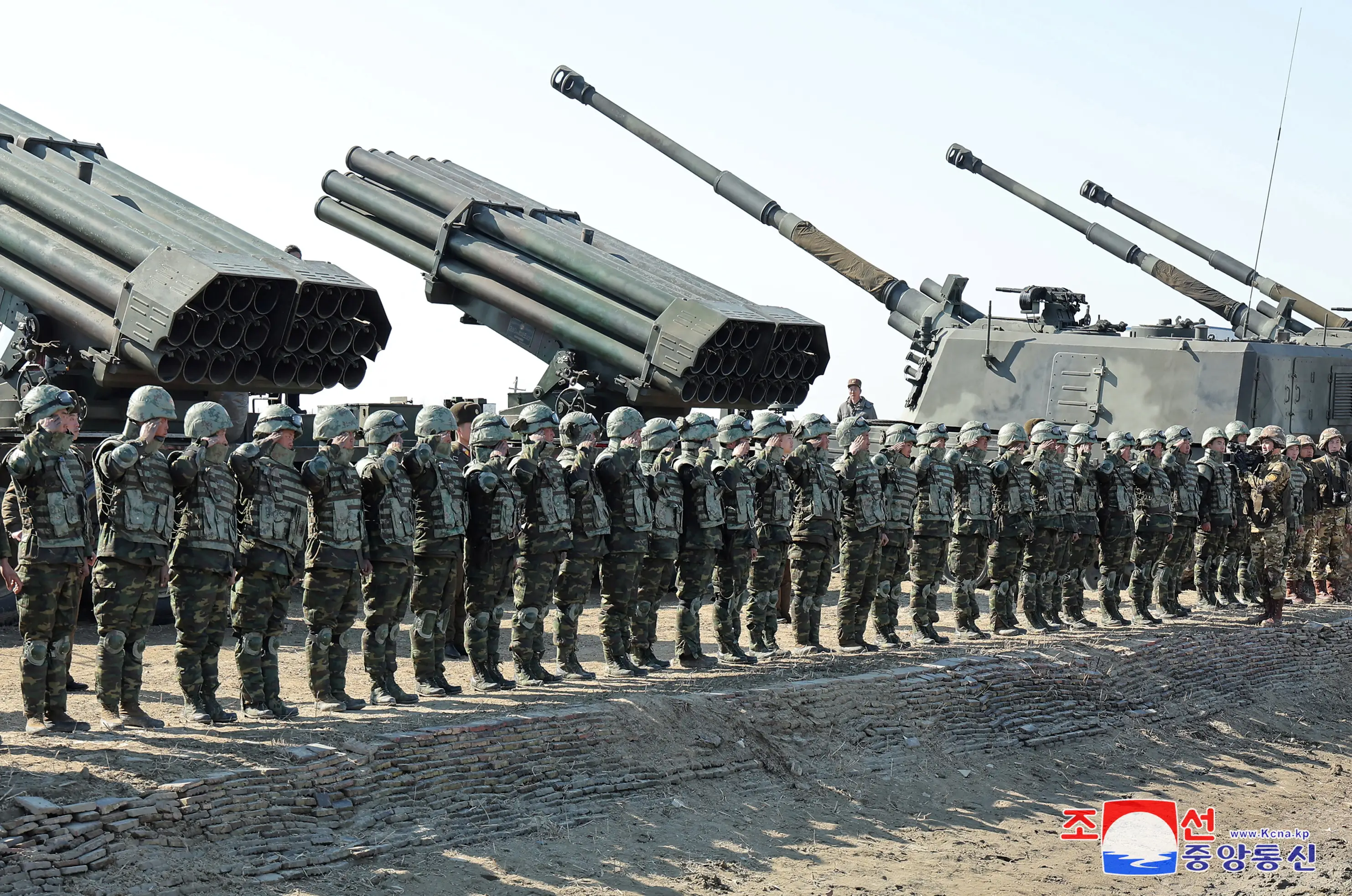 The Korean People's Army conducts an artillery firing drill, KCNA news agency reported, in North Korea, March 7, 2024, in this picture released on March 8, 2024, by the Korean Central News Agency.
