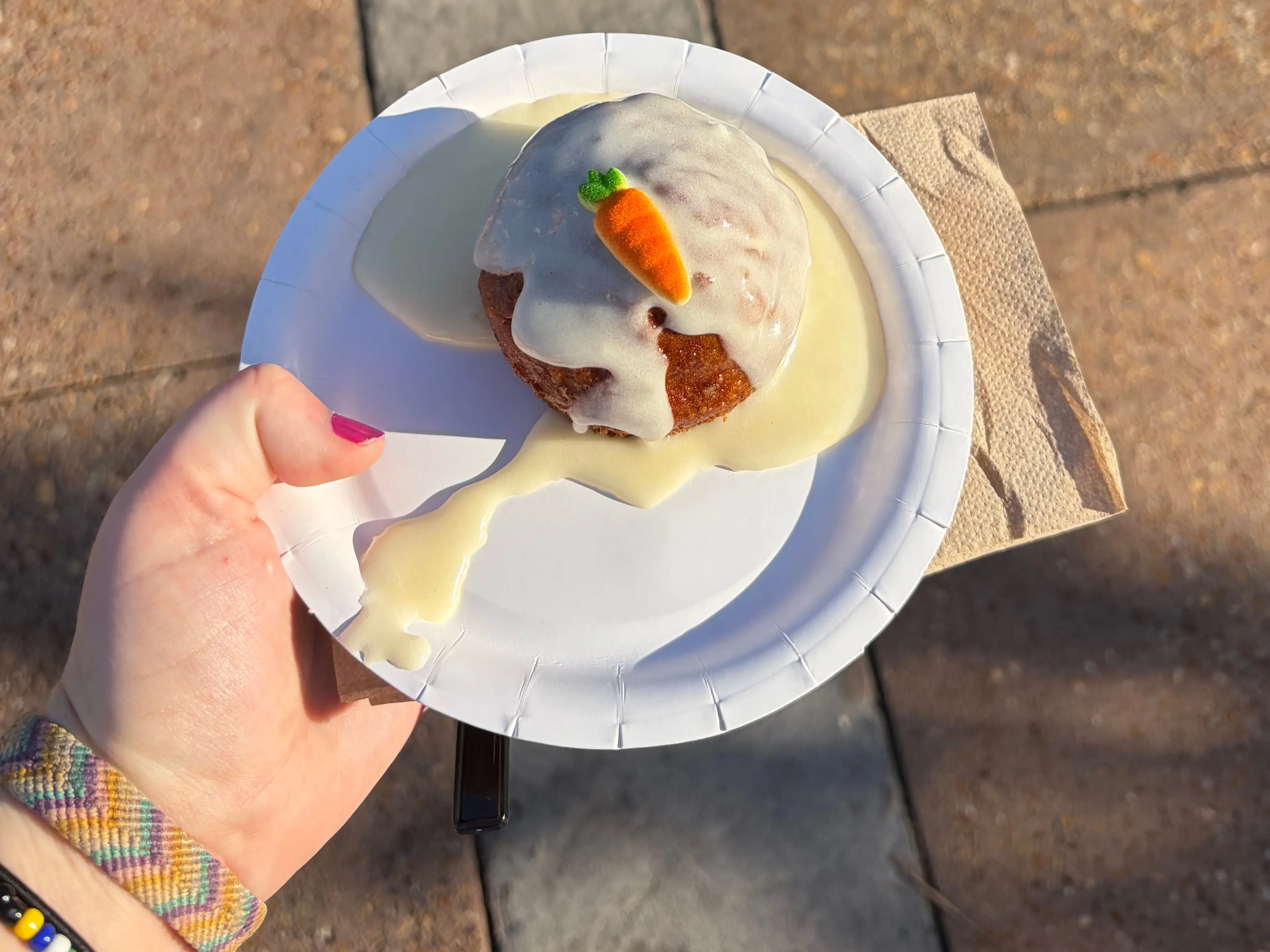 piece of carrot cake on plate