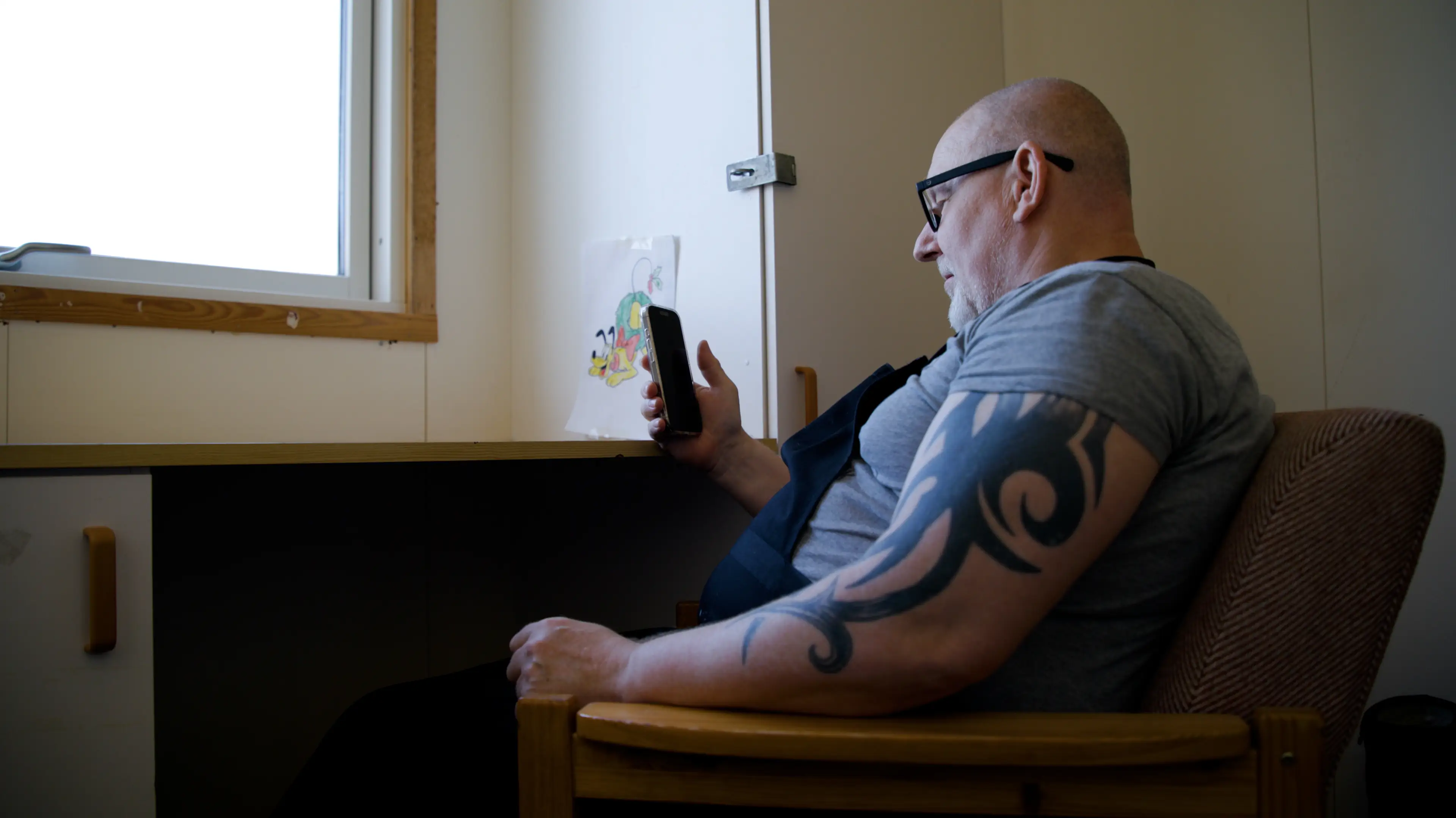 Palle Dyg Koch in his room at Lumina.